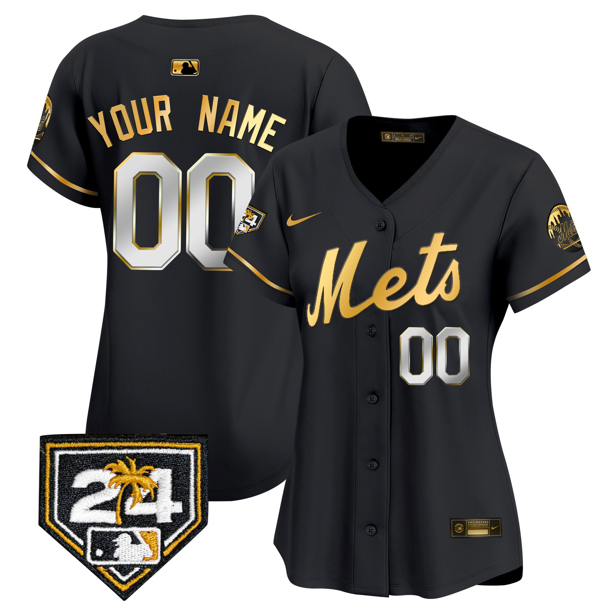 New York Mets 2024 Spring Training Vapor Premier Elite Custom Jersey V2 - All Stitched