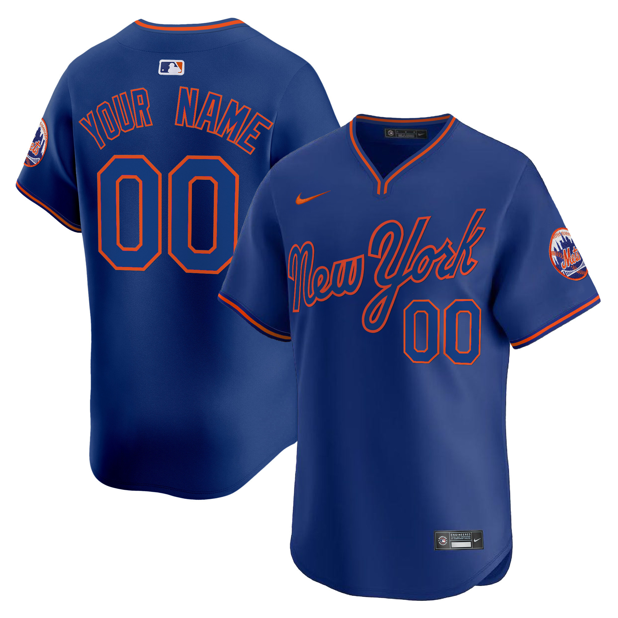 New York Mets 2025 Road Alternate Custom Jersey - All Stitched