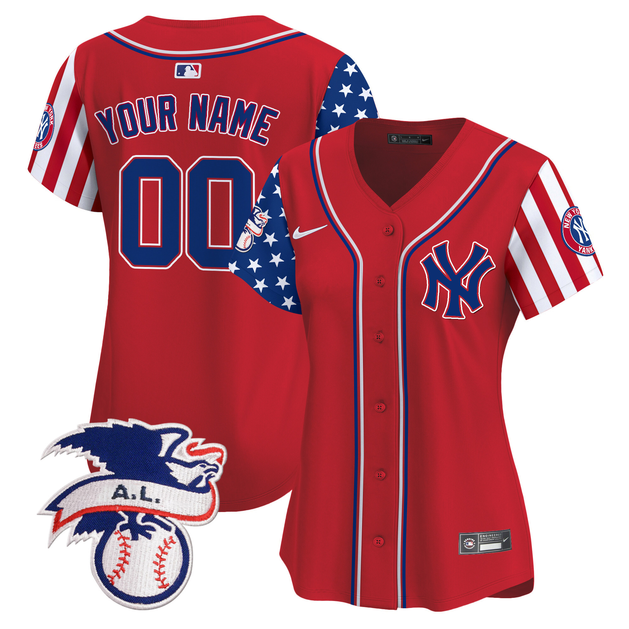 New York Yankees 2024 Fourth of July Vapor Premier Limited Custom Jersey V5 - All Stitched
