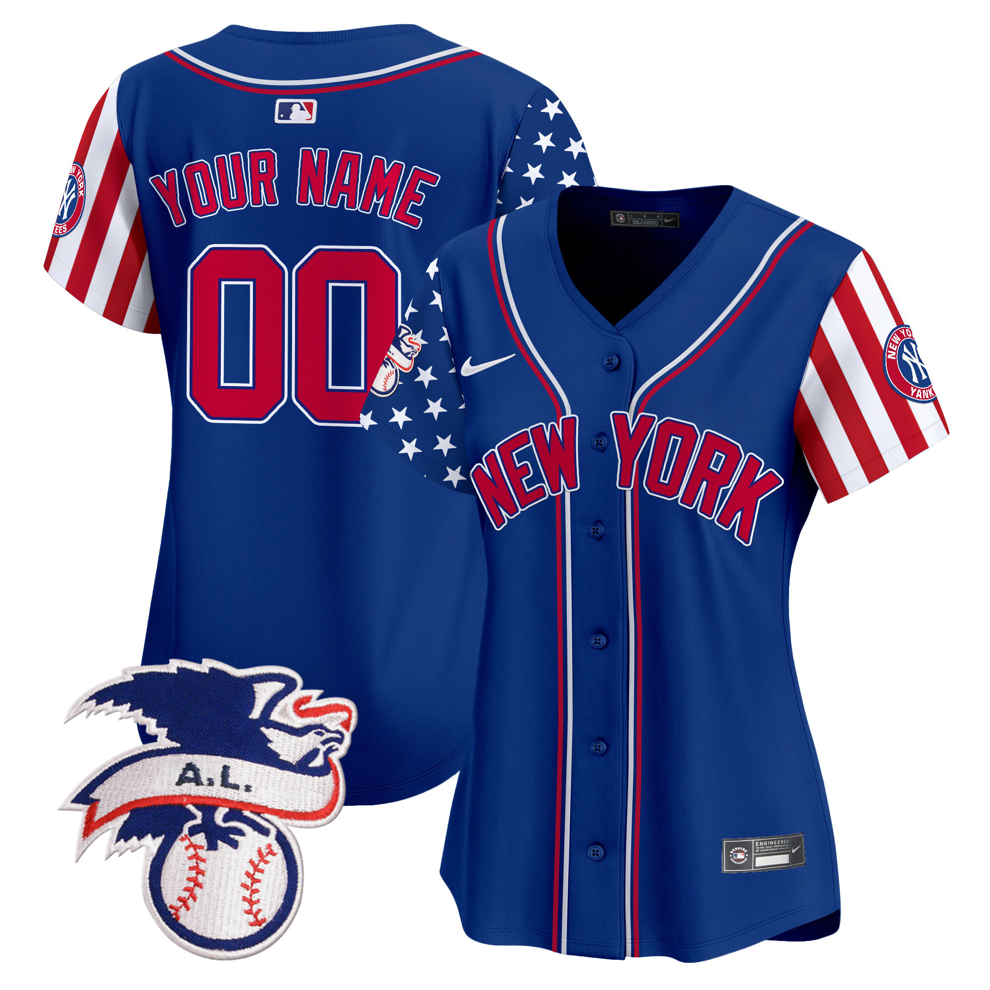 New York Yankees 2024 Fourth of July Vapor Premier Limited Custom Jersey V6 - All Stitched