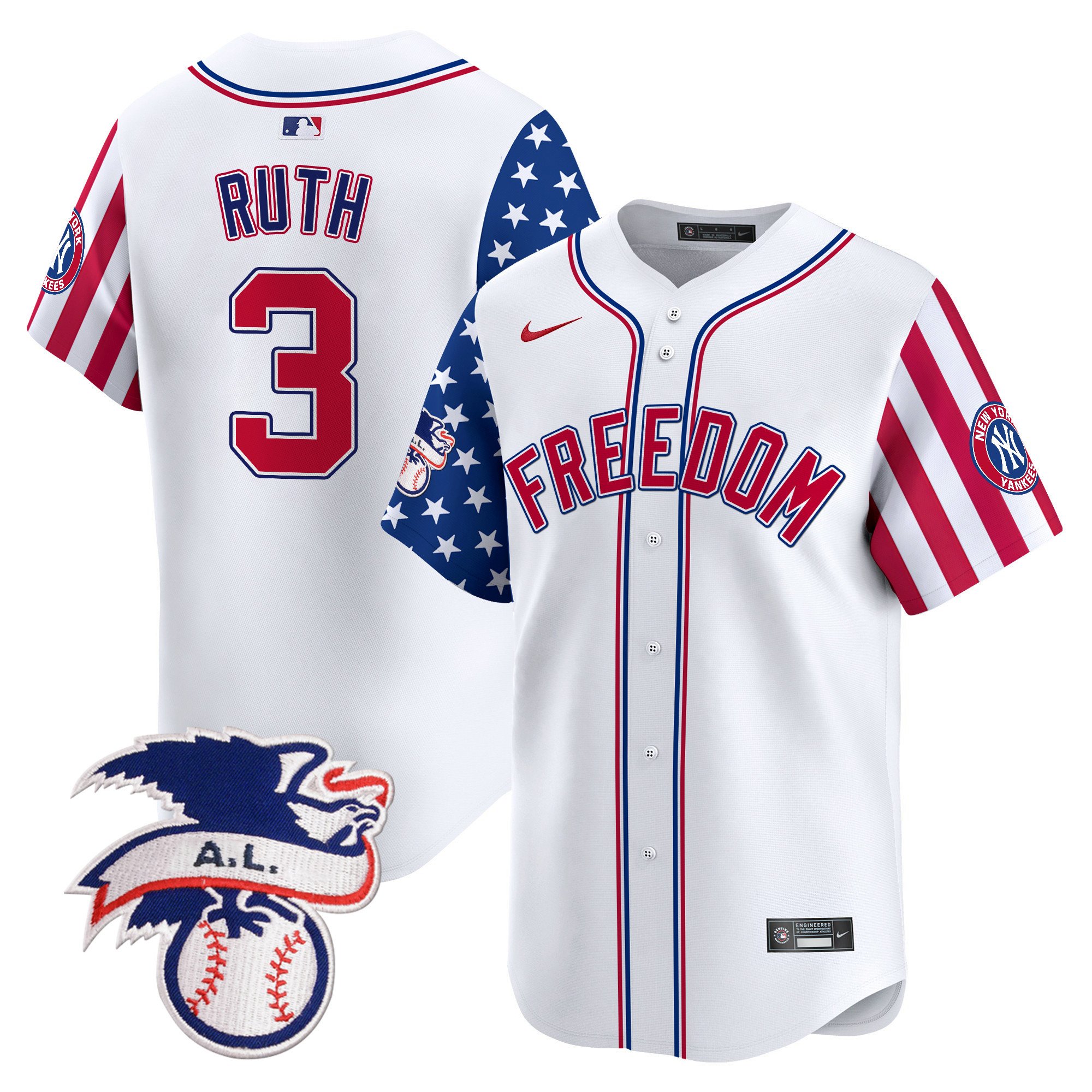 New York Yankees 2024 Fourth of July Vapor Premier Limited Jersey V4 - All Stitched
