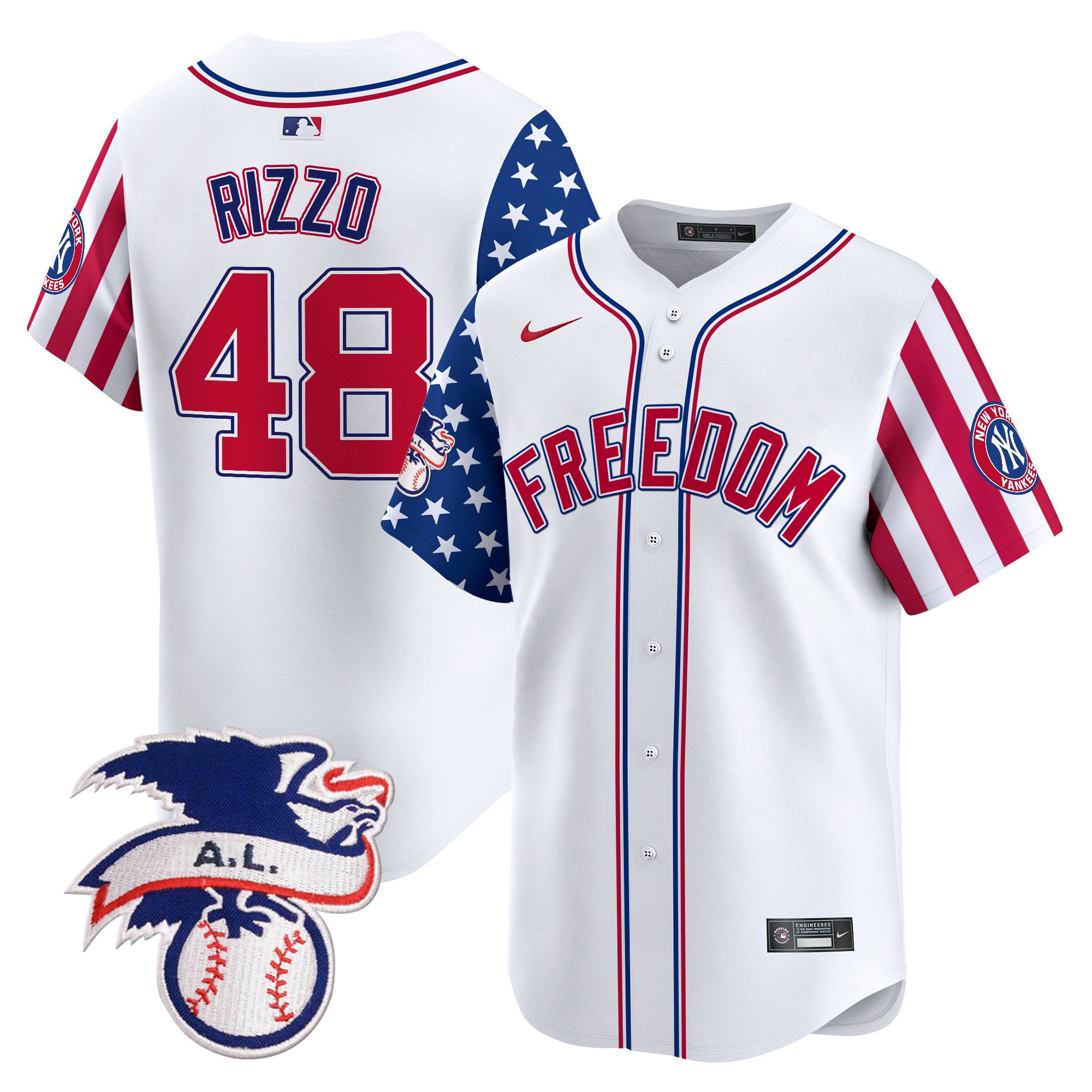 New York Yankees 2024 Fourth of July Vapor Premier Limited Jersey V4 - All Stitched