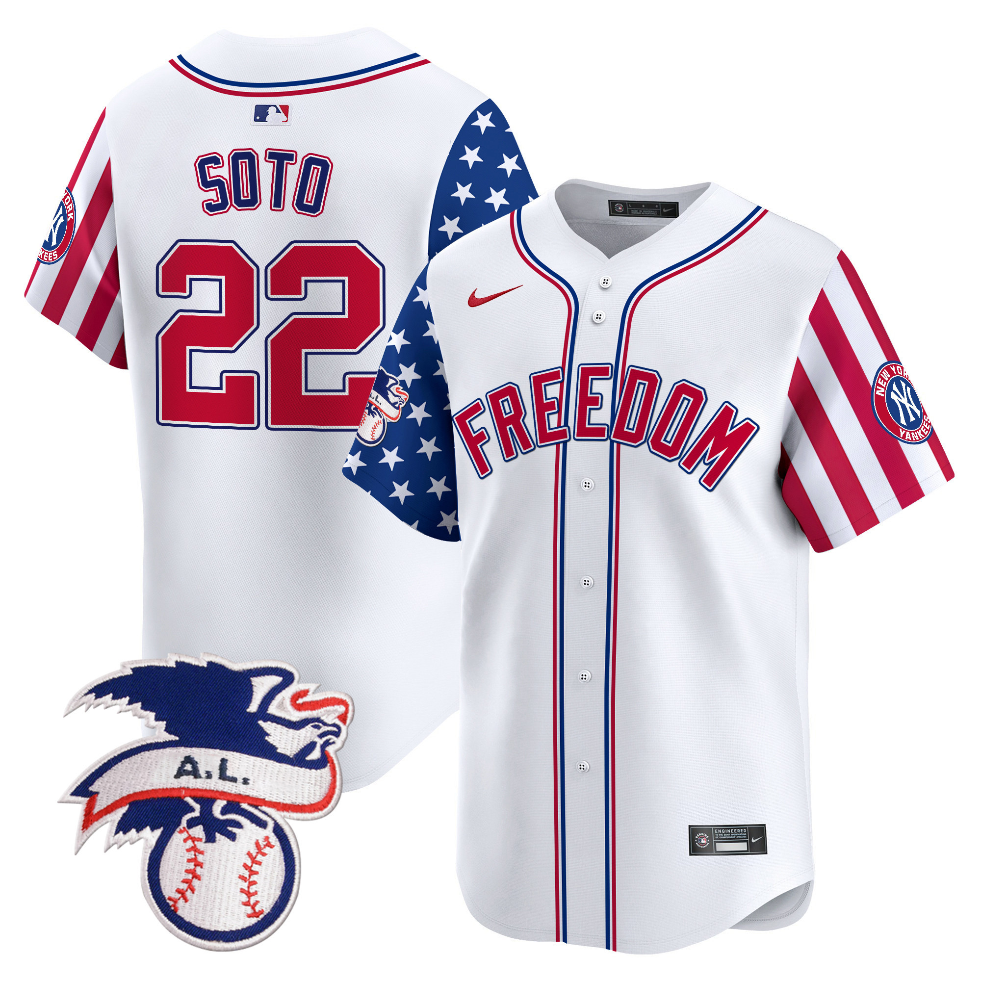 New York Yankees 2024 Fourth of July Vapor Premier Limited Jersey V4 - All Stitched