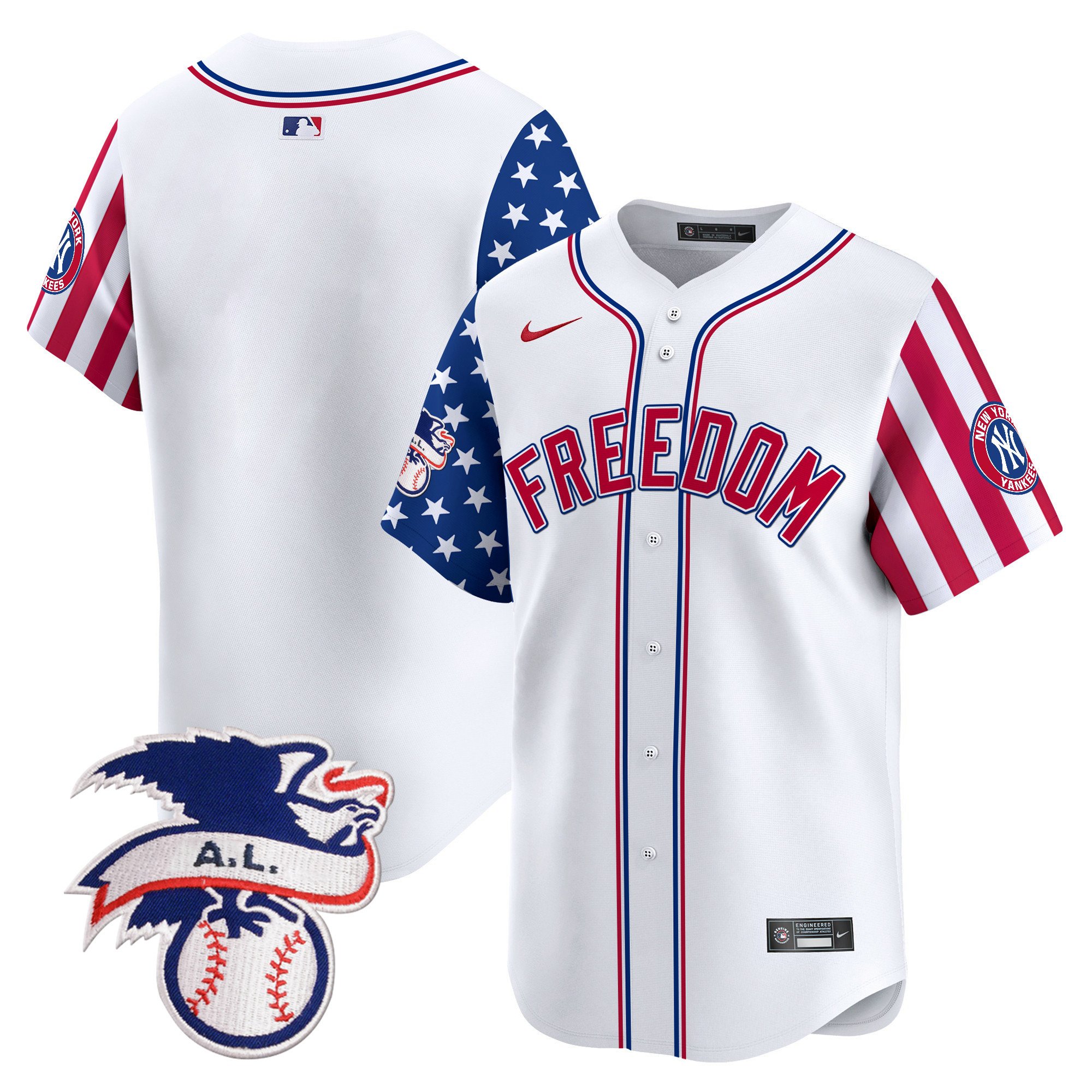 New York Yankees 2024 Fourth of July Vapor Premier Limited Jersey V4 - All Stitched