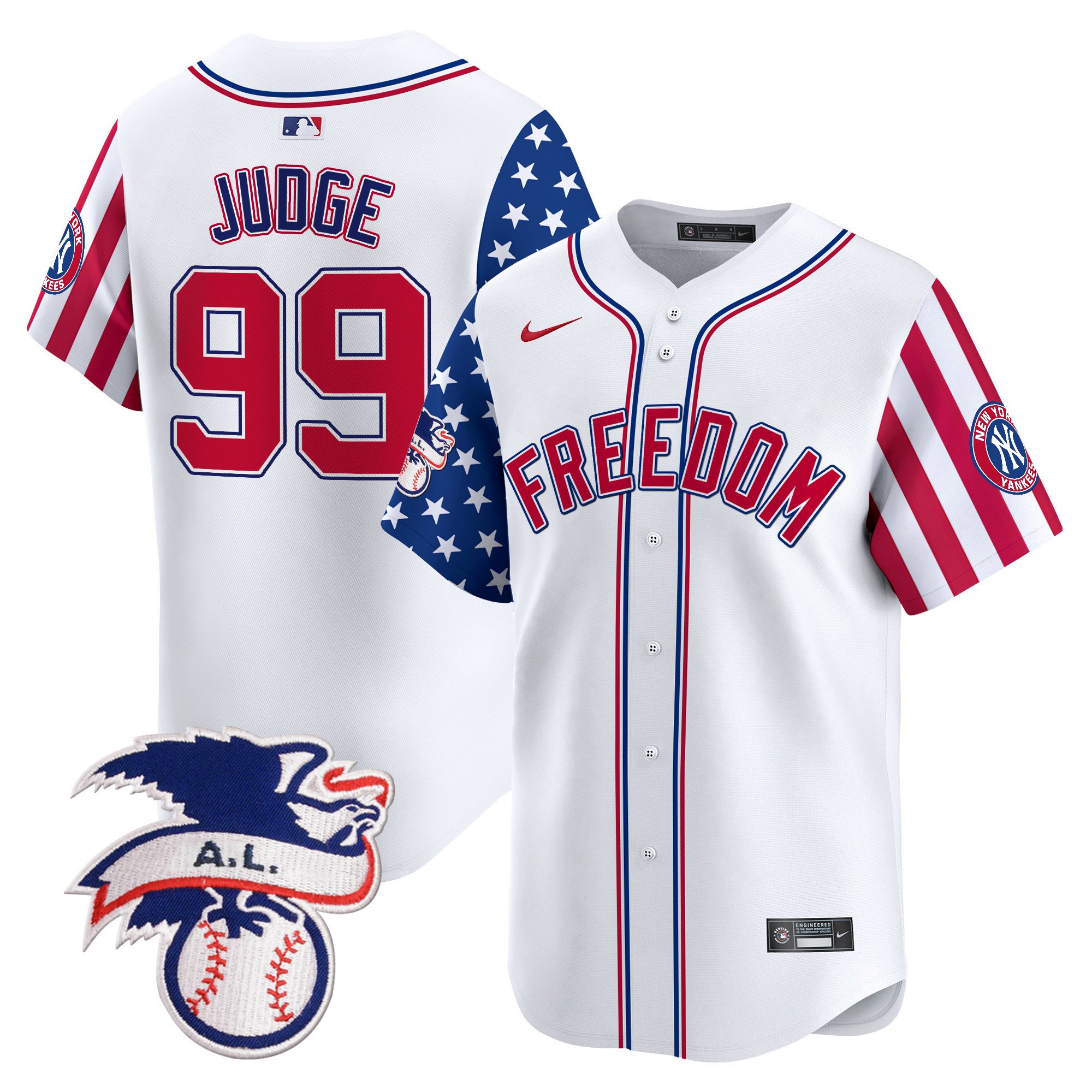 New York Yankees 2024 Fourth of July Vapor Premier Limited Jersey V4 - All Stitched