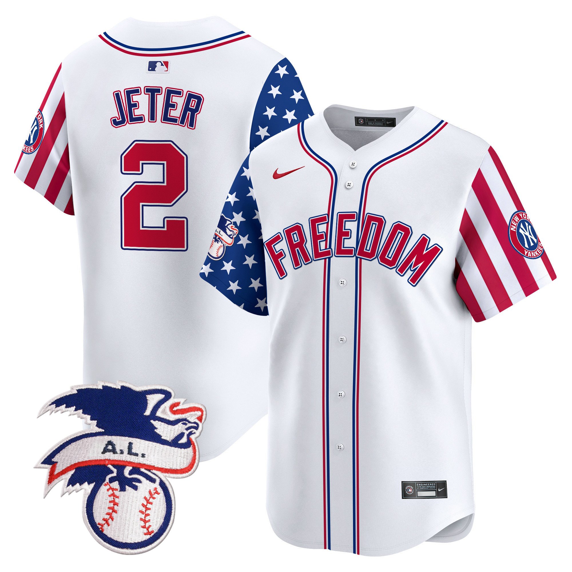 New York Yankees 2024 Fourth of July Vapor Premier Limited Jersey V4 - All Stitched