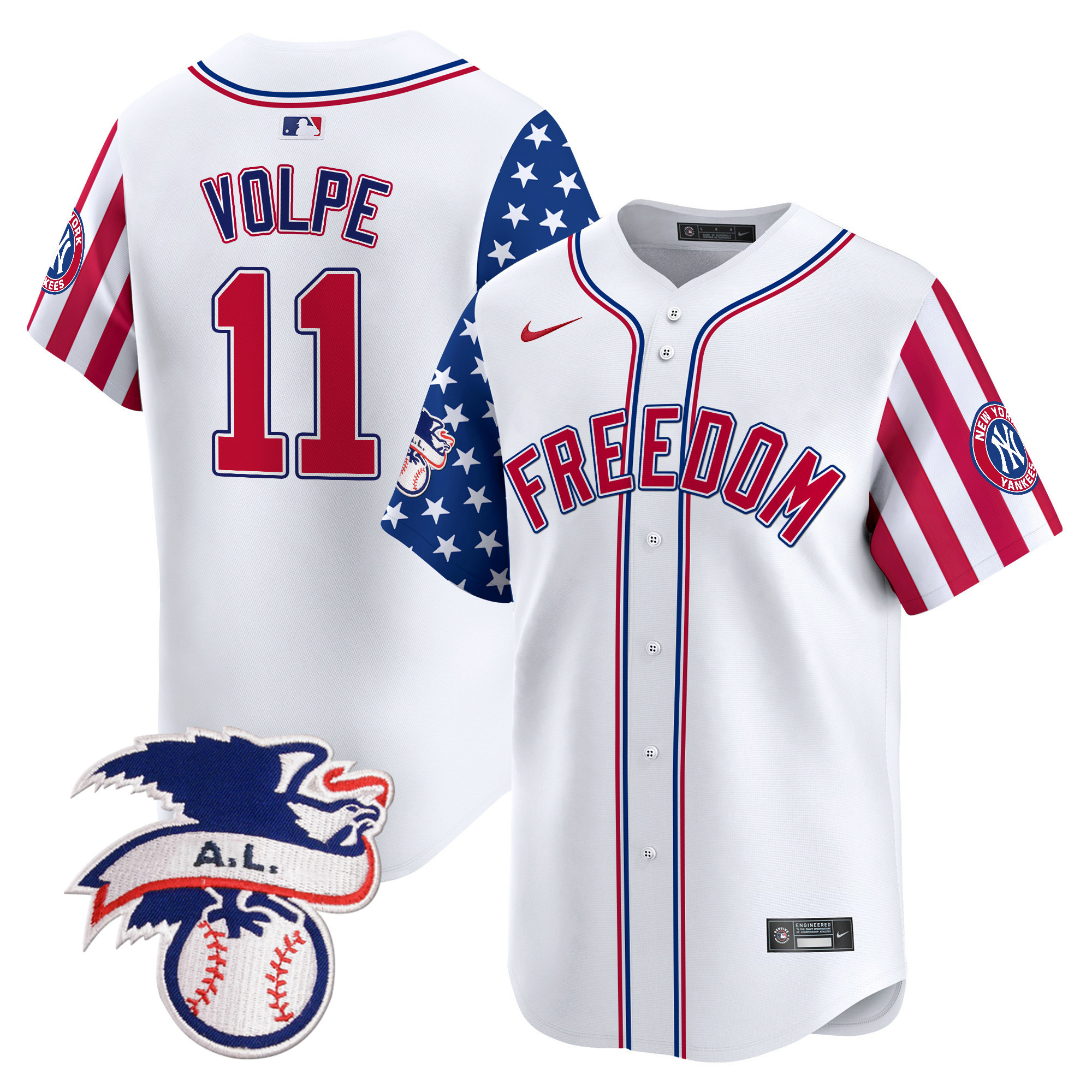 New York Yankees 2024 Fourth of July Vapor Premier Limited Jersey V4 - All Stitched