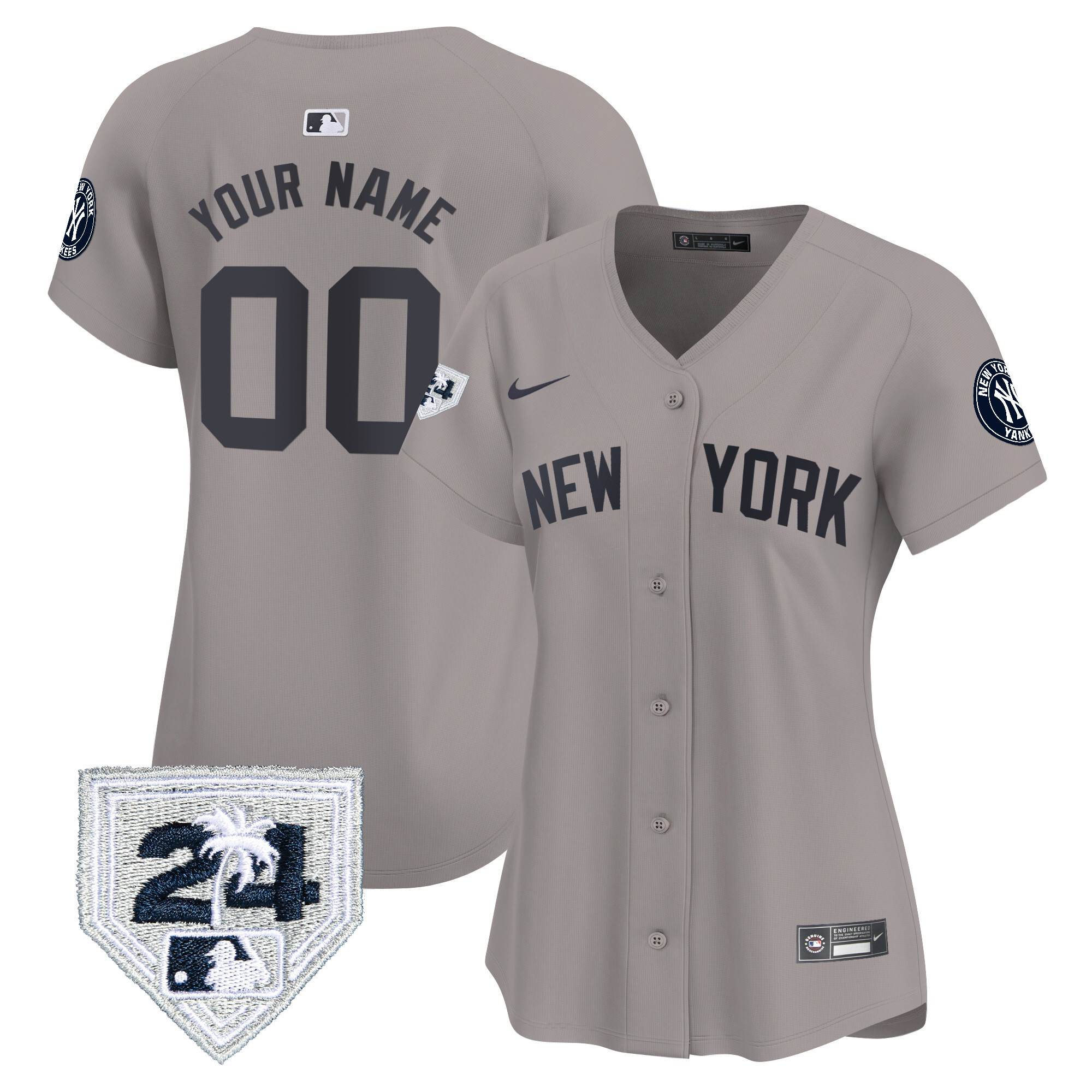 New York Yankees 2024 Spring Training Patch Vapor Premier Elite Custom Jersey V2 - All Stitched