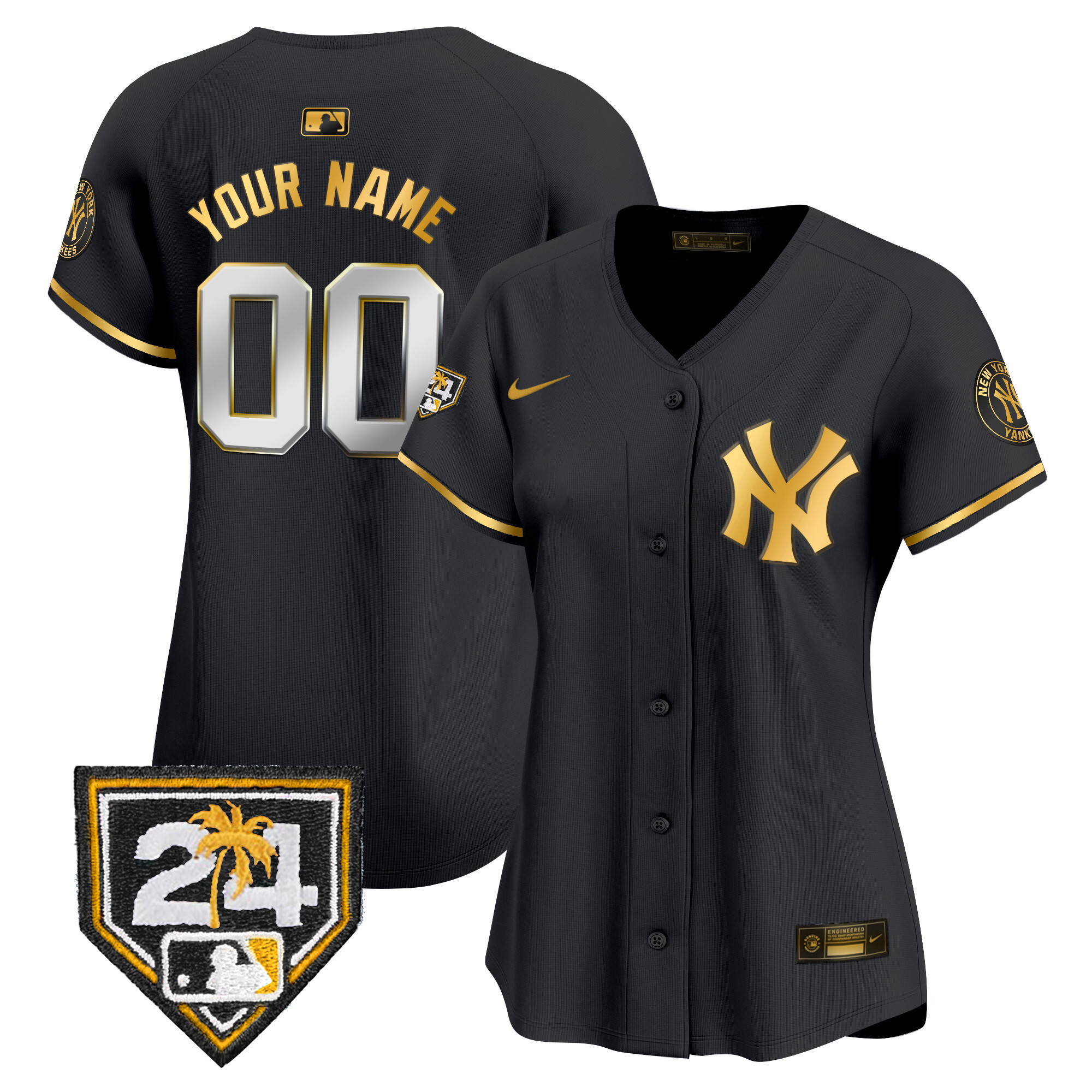 New York Yankees 2024 Spring Training Patch Vapor Premier Elite Custom Jersey V2 - All Stitched