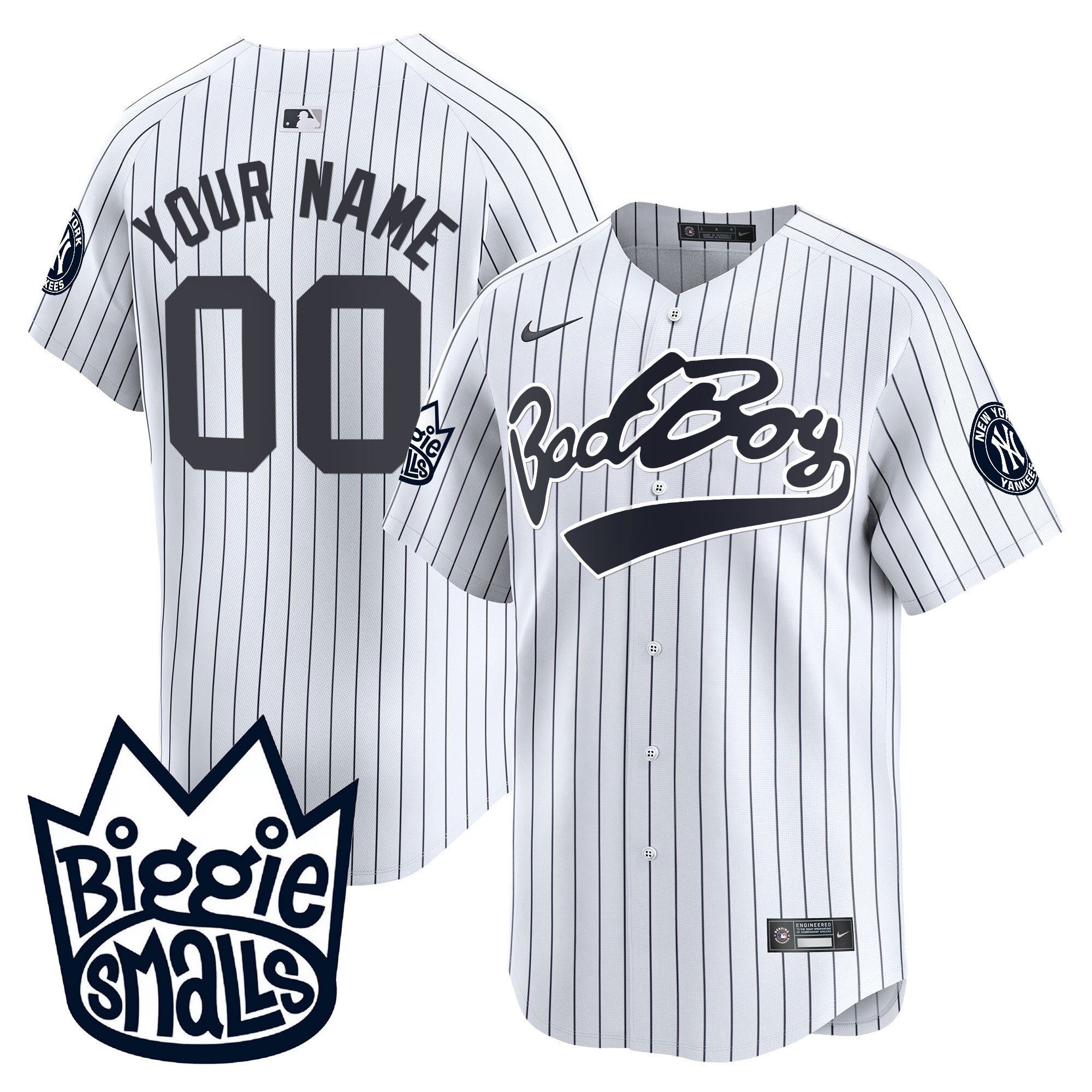 New York Yankees Biggie Smalls Vapor Premier Limited Custom Jersey - All Stitched