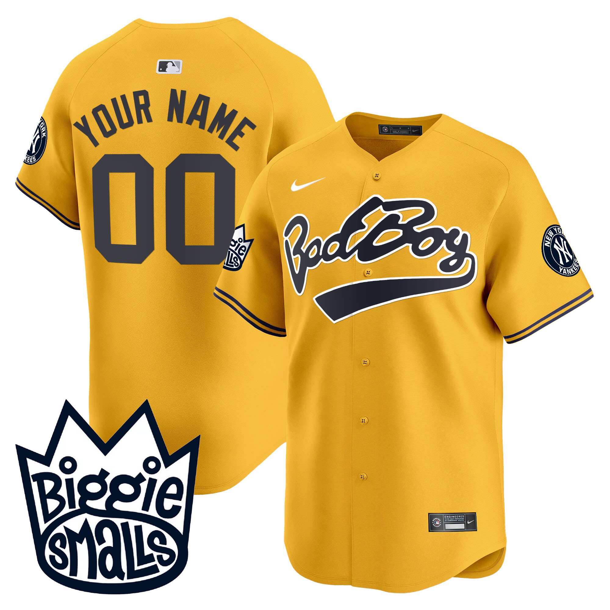 New York Yankees Biggie Smalls Vapor Premier Limited Custom Jersey - All Stitched