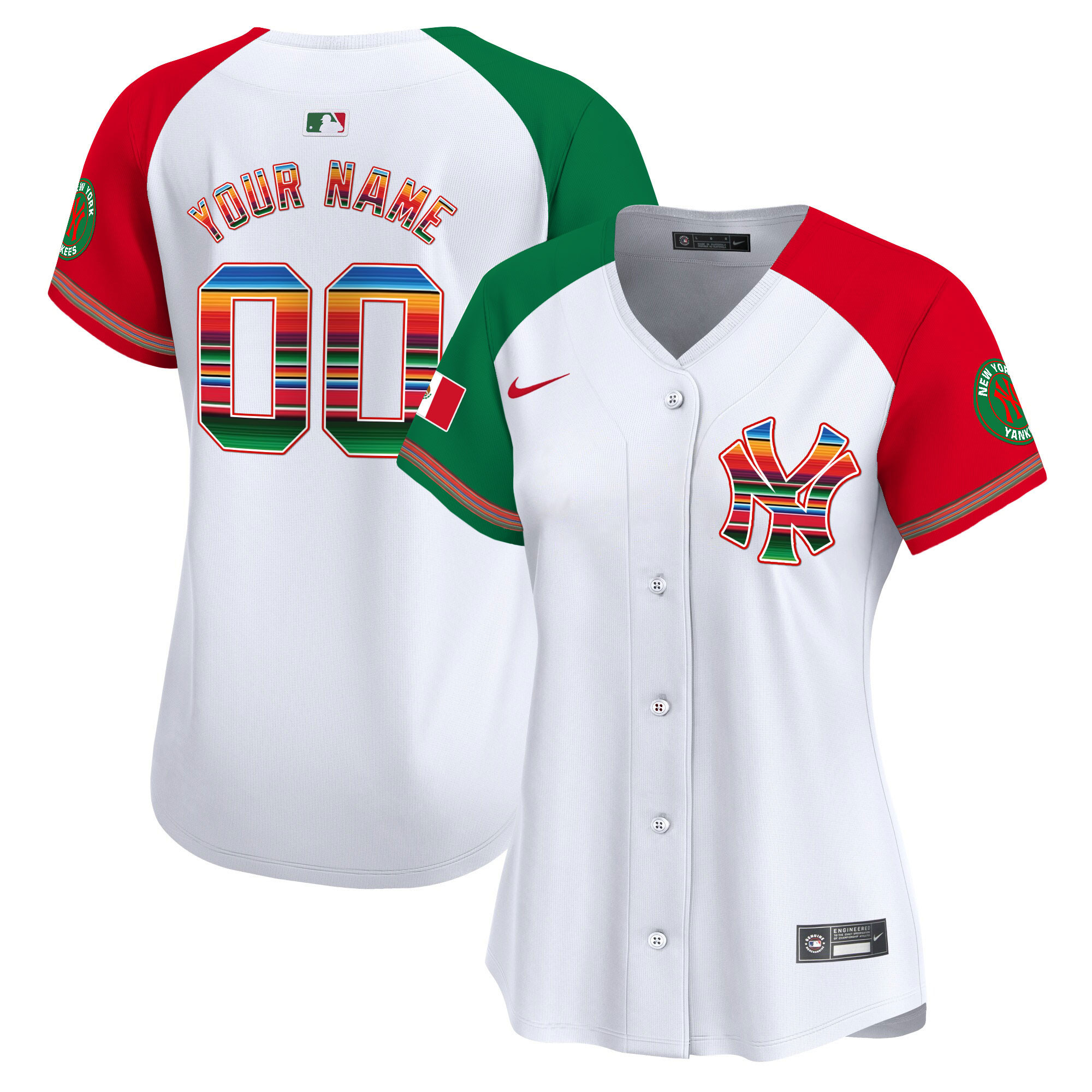 New York Yankees Mexico Vapor Premier Limited Custom Jersey - All Stitched