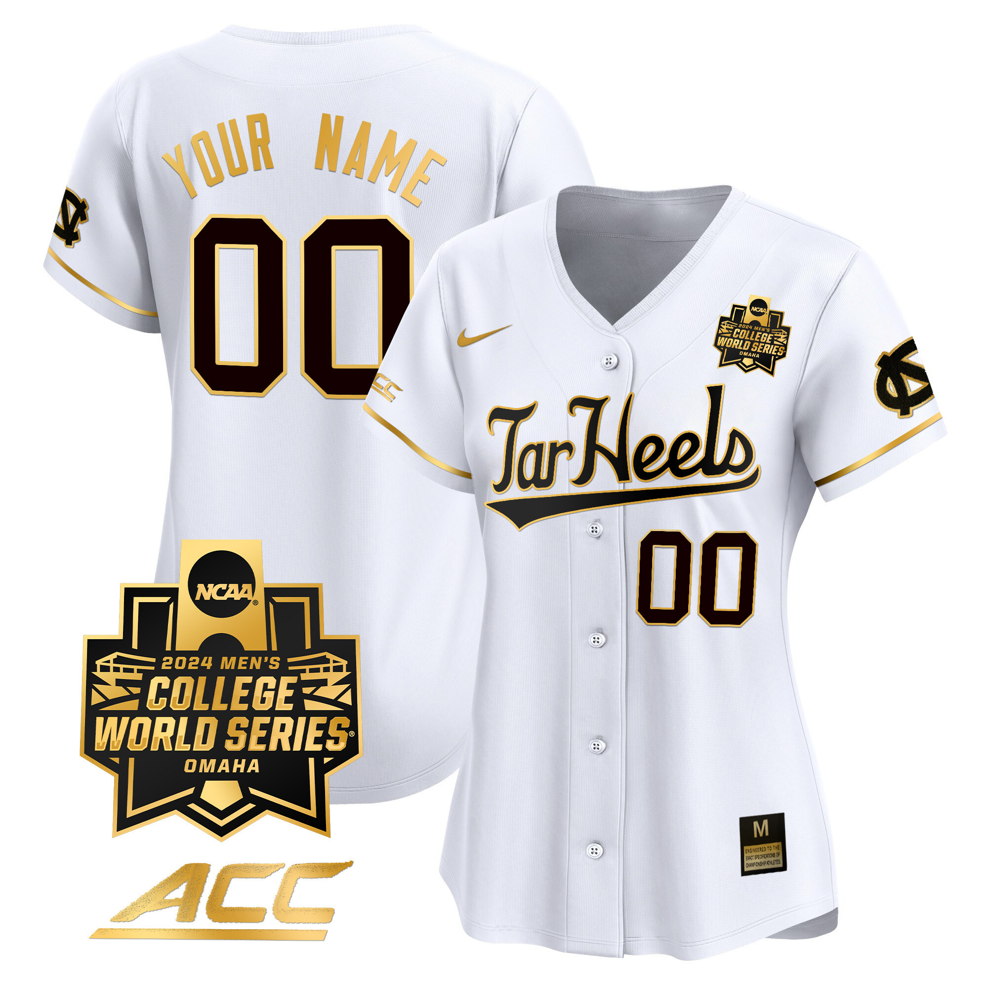 North Carolina Tar Heels 2024 College World Series Vapor Premier Limited Custom Jersey - All Stitched