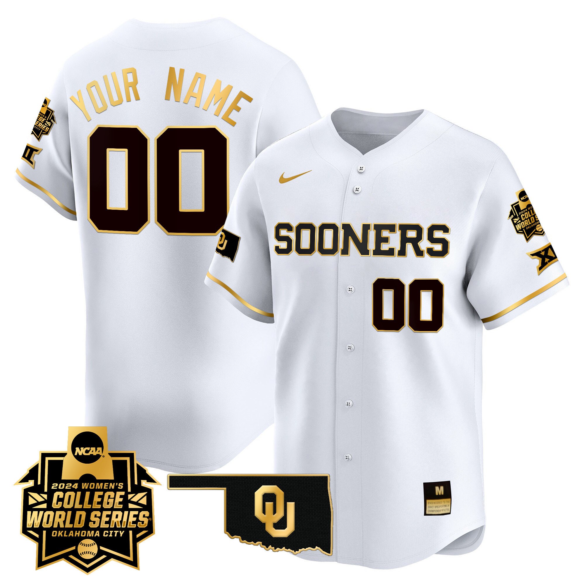 Oklahoma Sooners - Women's College World Series Champions Vapor Premier Limited Custom Jersey V2 - All Stitched