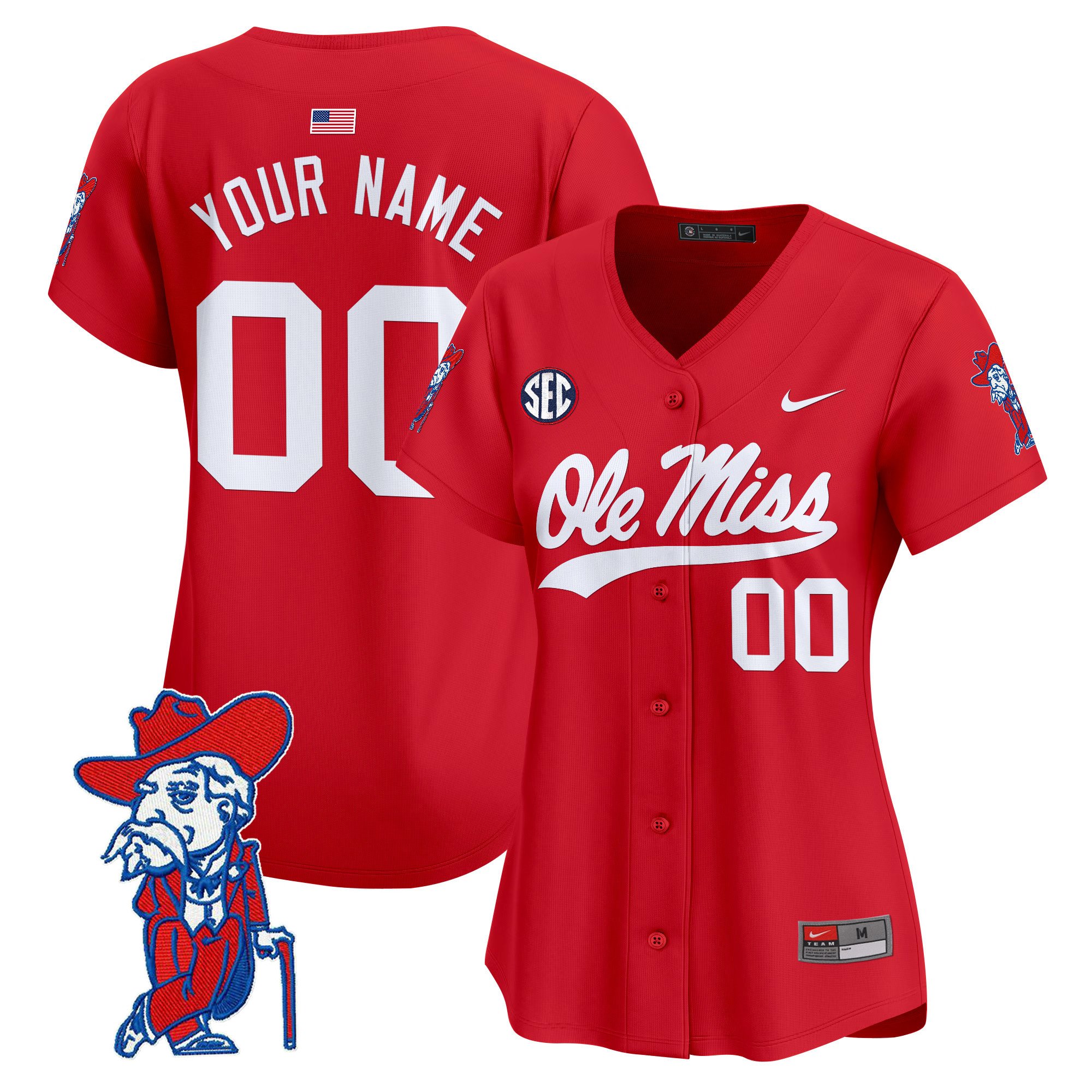 Ole Miss Rebels 2024 Vapor Baseball Custom Jersey - All Stitched