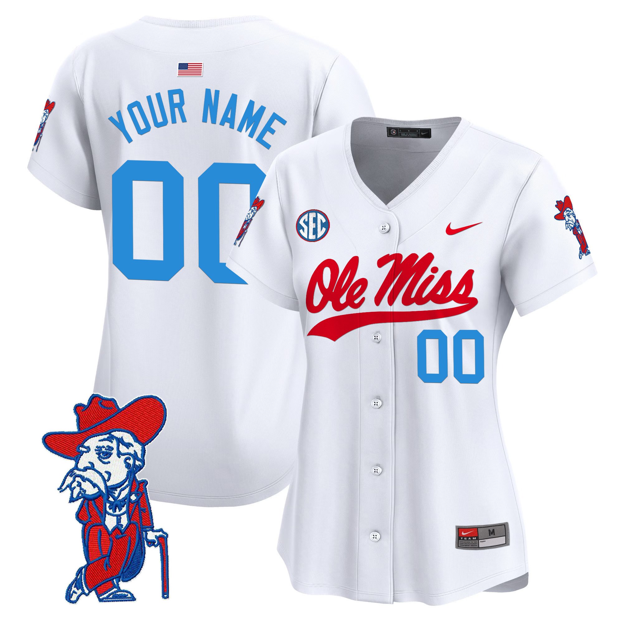 Ole Miss Rebels 2024 Vapor Baseball Custom Jersey - All Stitched