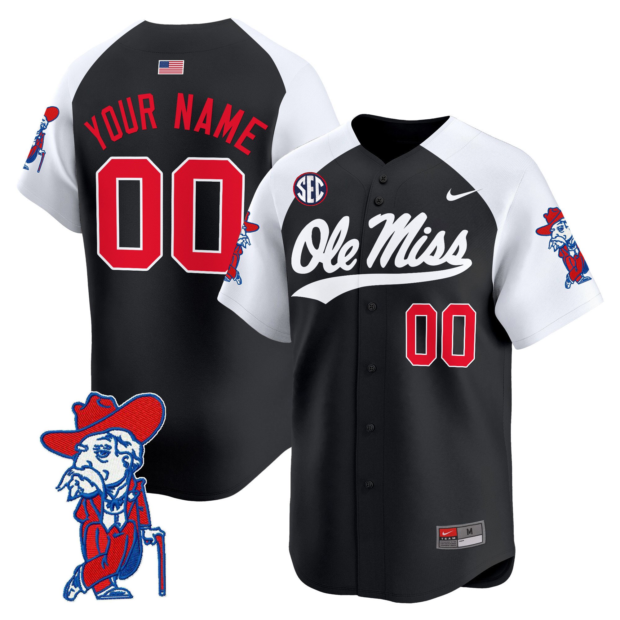 Ole Miss Rebels 2024 Vapor Baseball Custom Jersey - All Stitched