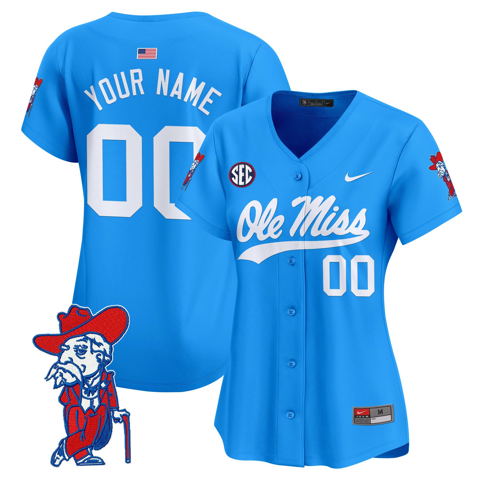 Ole Miss Rebels 2024 Vapor Baseball Custom Jersey - All Stitched