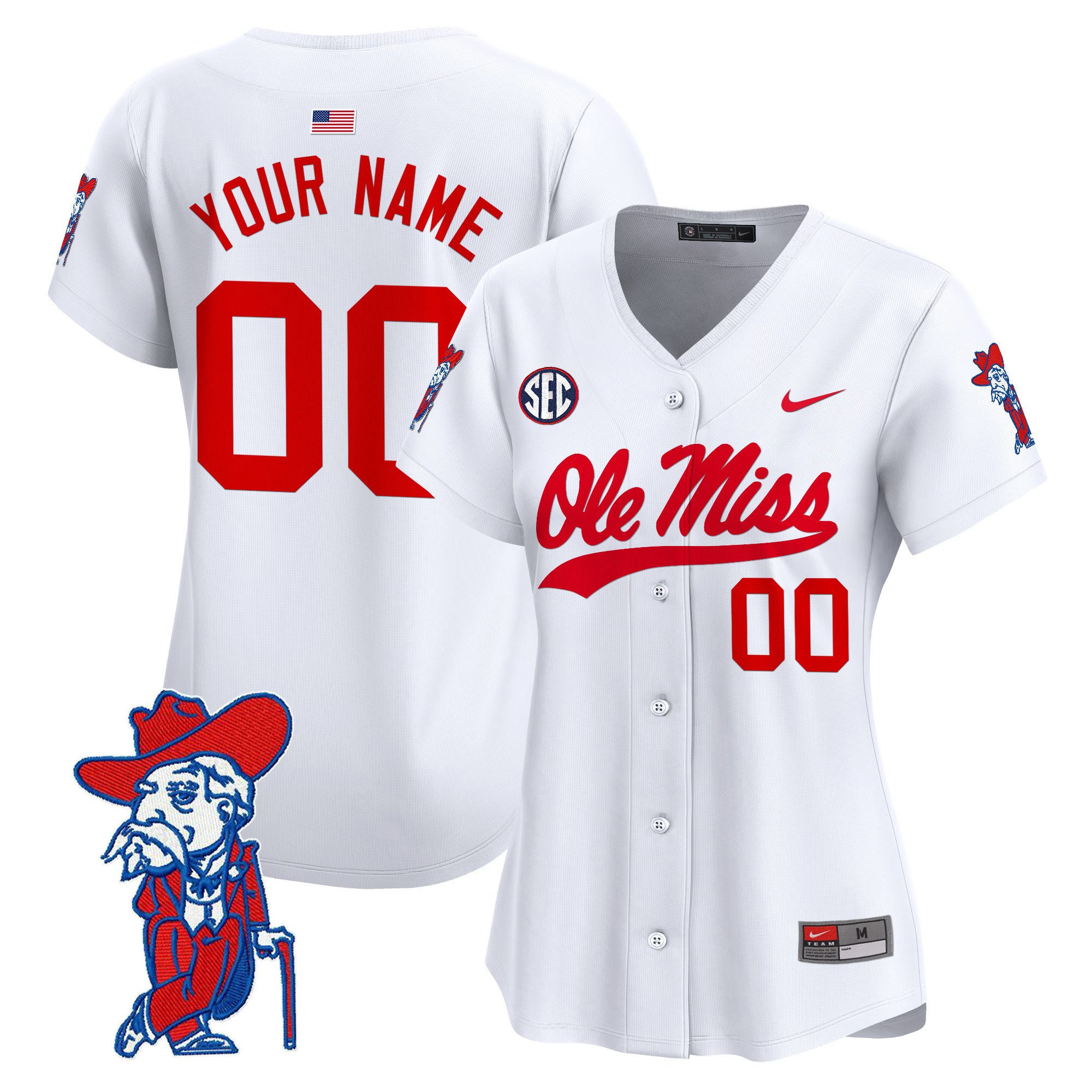 Ole Miss Rebels 2024 Vapor Baseball Custom Jersey - All Stitched