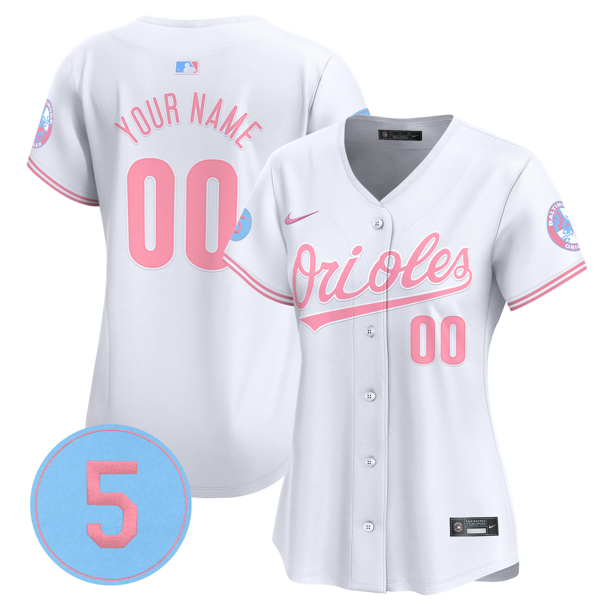 Orioles Bubblegum Pink Robinson Patch Vapor Premier Limited Custom Jersey - All Stitched
