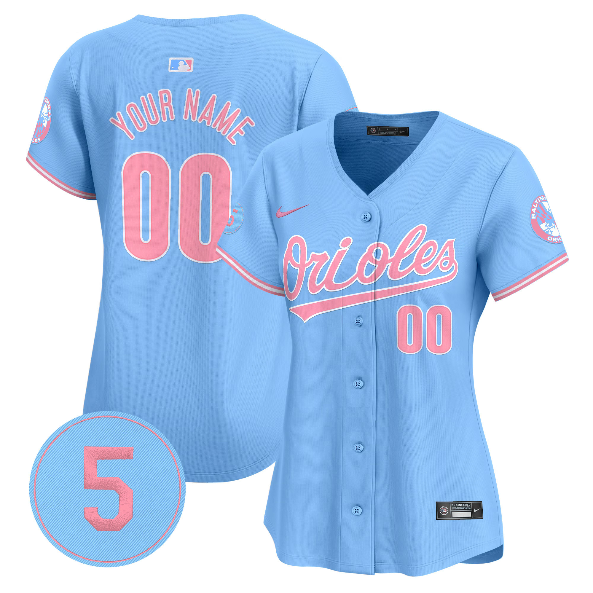 Orioles Bubblegum Pink Robinson Patch Vapor Premier Limited Custom Jersey - All Stitched