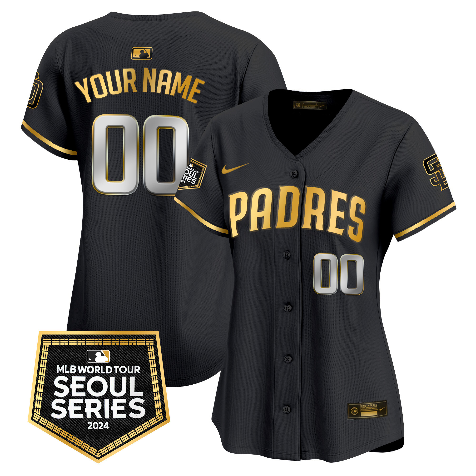 Padres 2024 World Tour Seoul Series Patch Vapor Premier Limited Custom Jersey – All Stitched