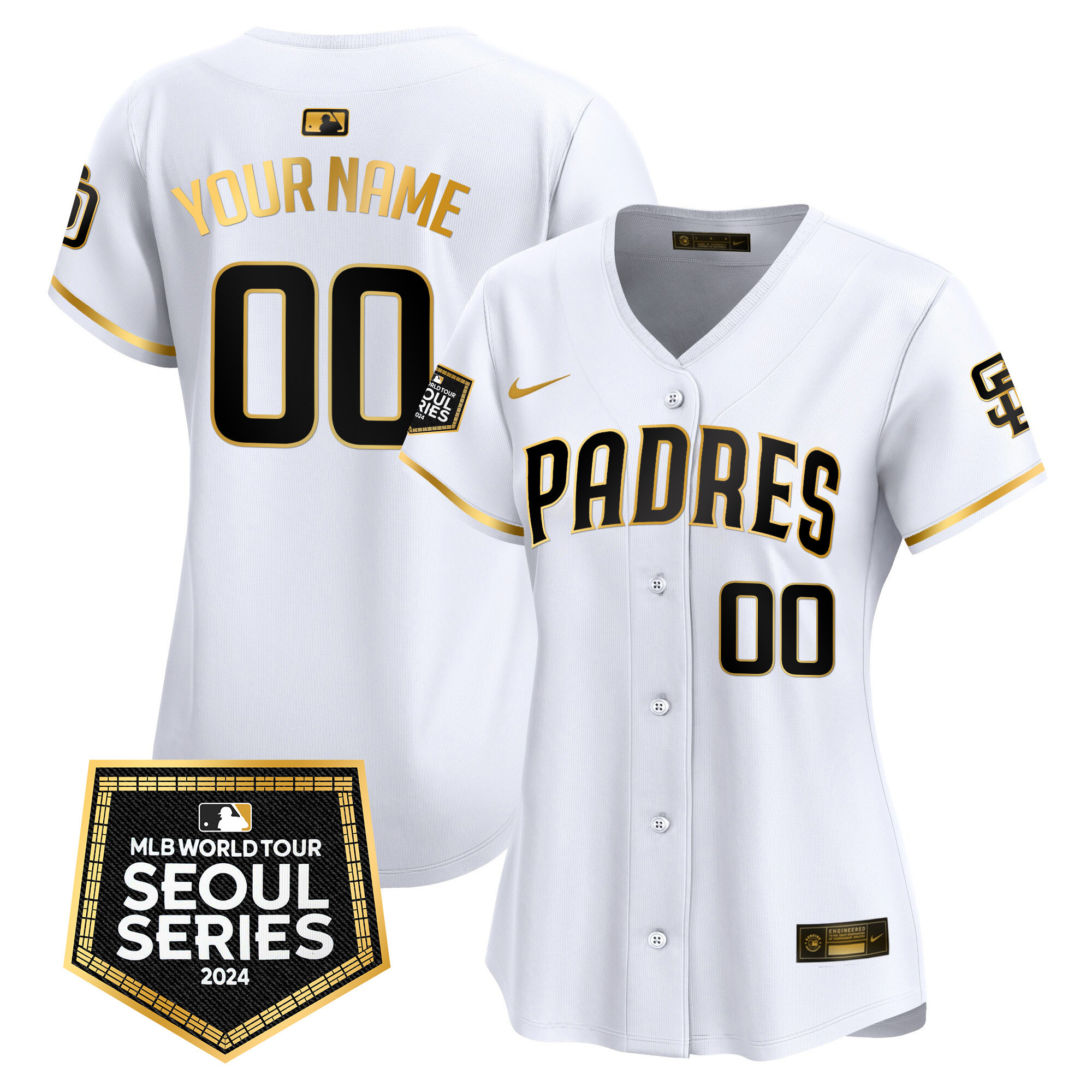 Padres 2024 World Tour Seoul Series Patch Vapor Premier Limited Custom Jersey – All Stitched