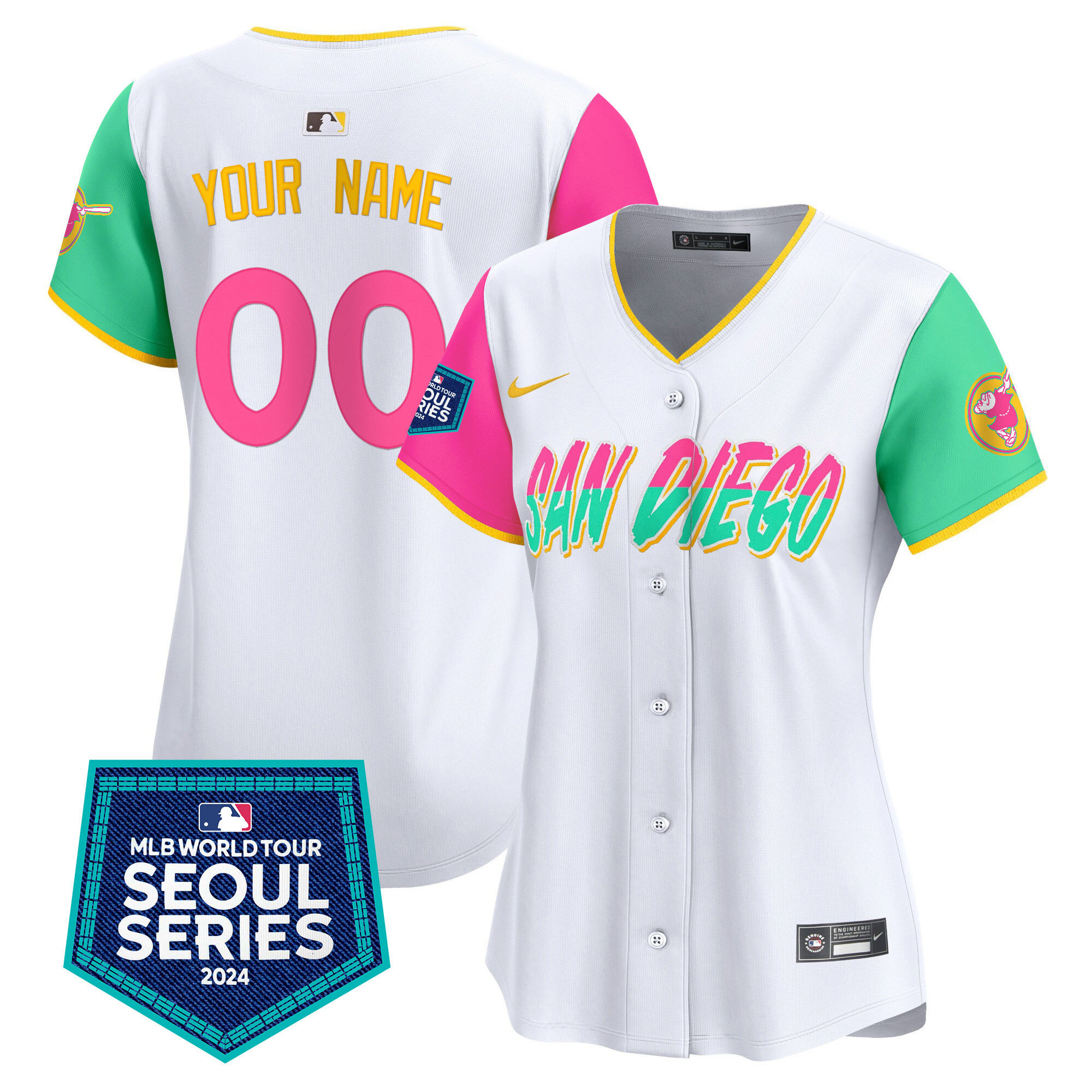 Padres 2024 World Tour Seoul Series Patch Vapor Premier Limited Custom Jersey – All Stitched