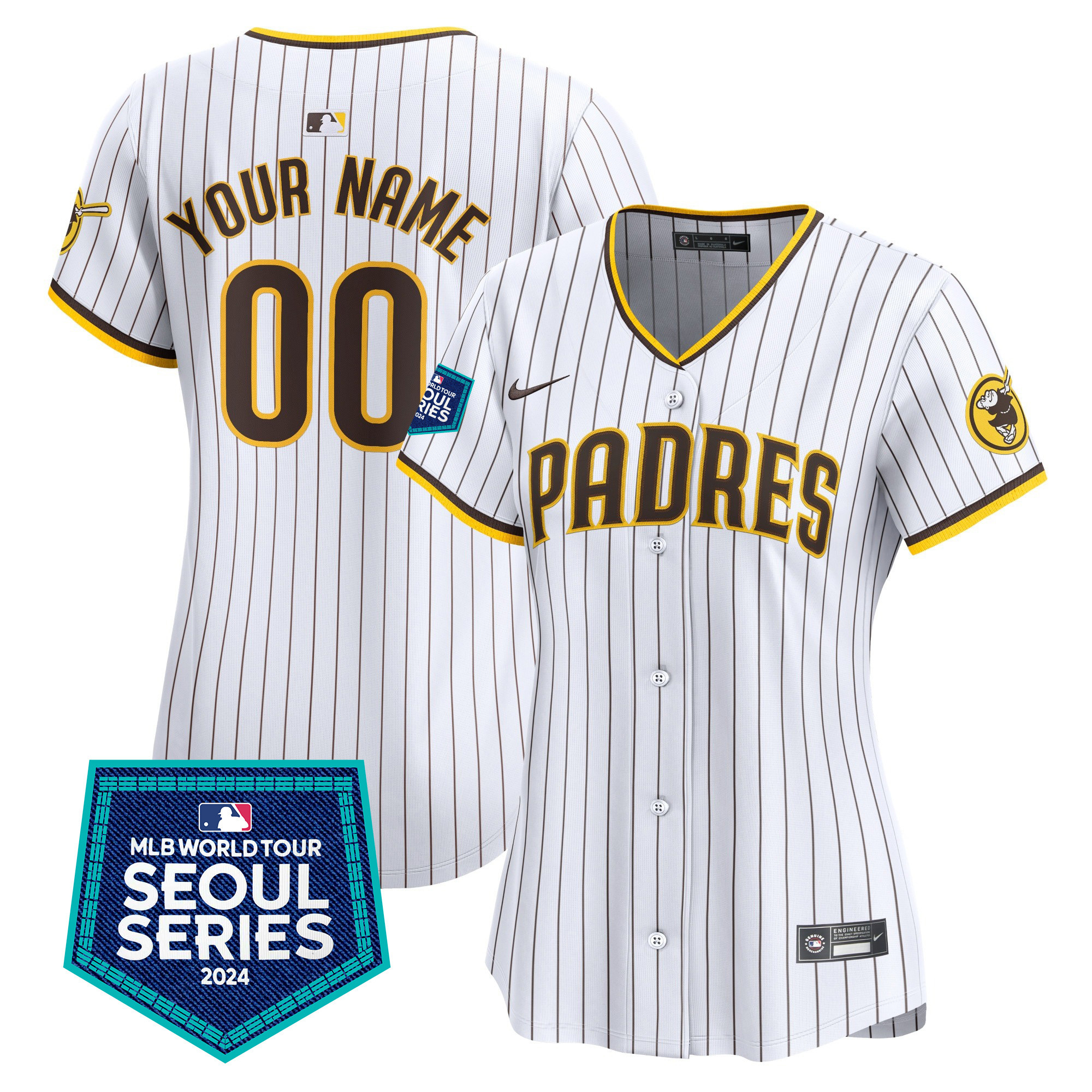 Padres 2024 World Tour Seoul Series Patch Vapor Premier Limited Custom Jersey – All Stitched