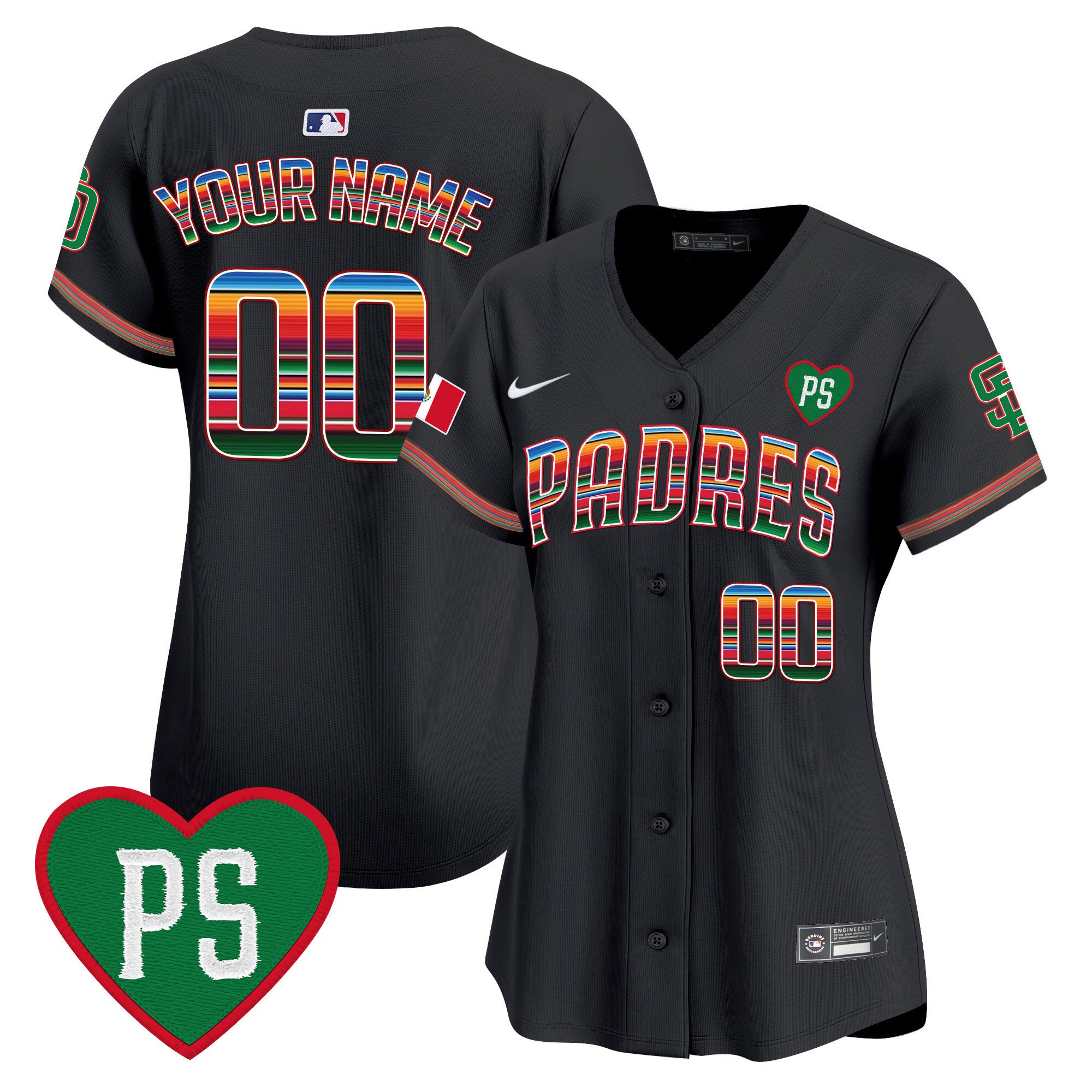 Padres Mexico “For Peter” Patch Vapor Premier Limited Custom Jersey – All Stitched