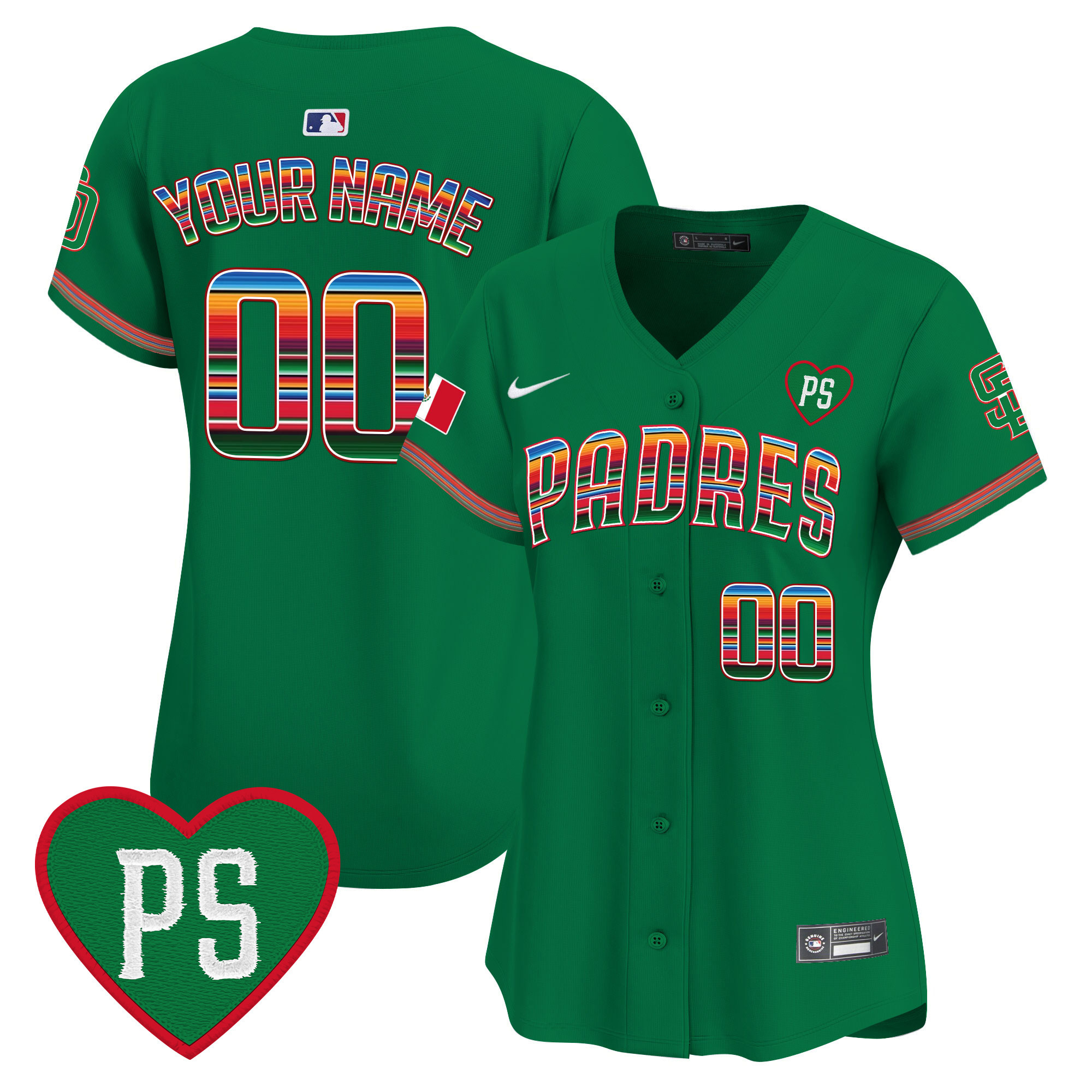 Padres Mexico “For Peter” Patch Vapor Premier Limited Custom Jersey – All Stitched