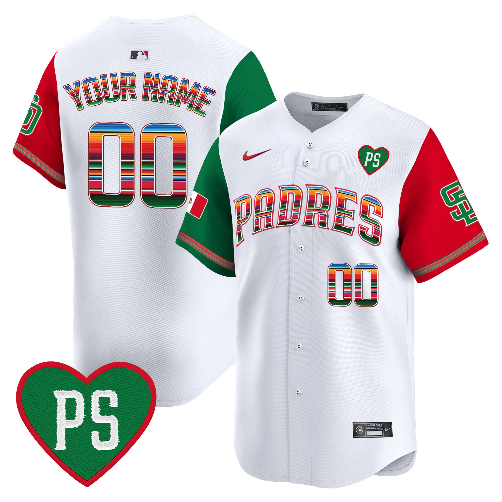 Padres Mexico “For Peter” Patch Vapor Premier Limited Custom Jersey – All Stitched