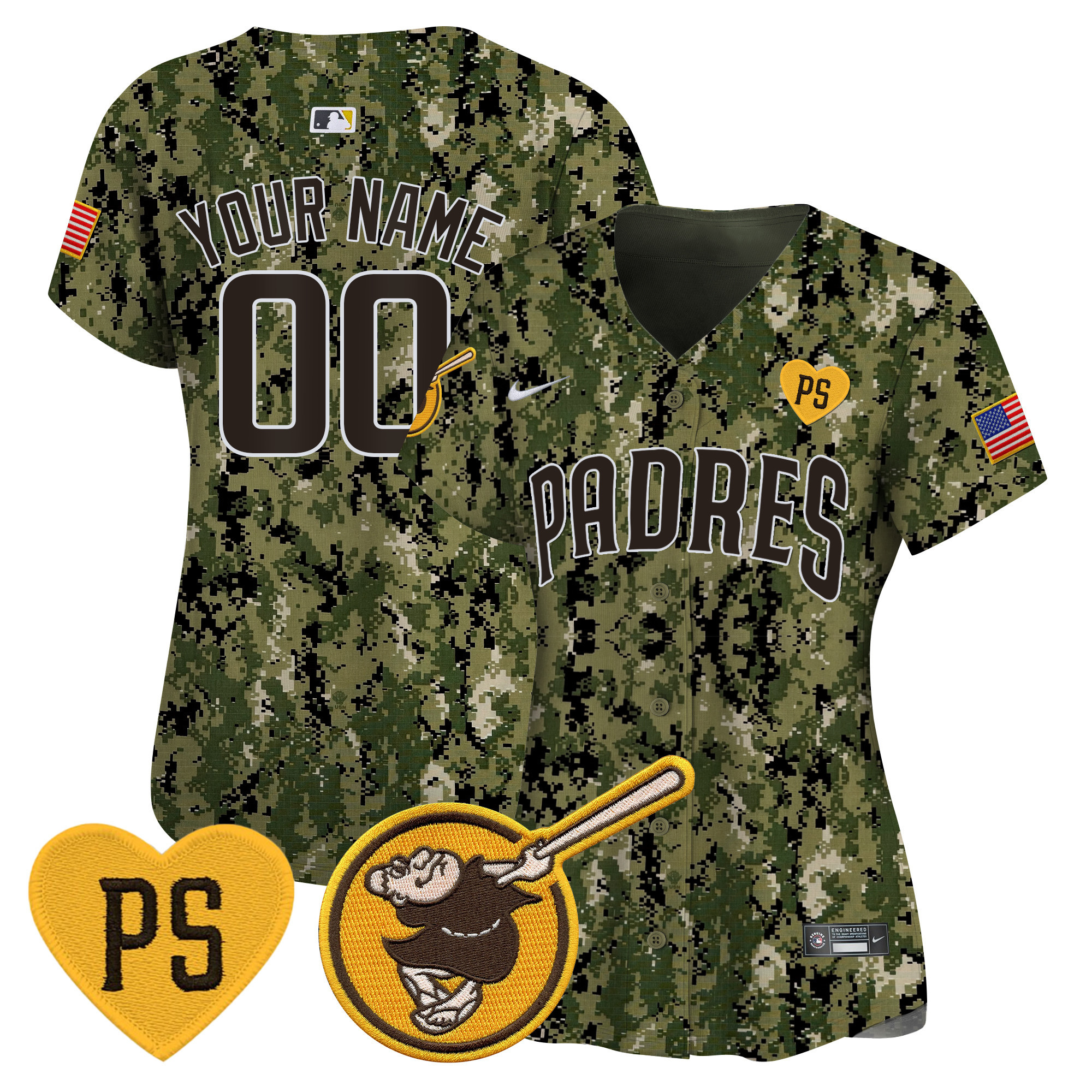 Padres USMC Alternate Vapor Premier Limited Custom Jersey – All Stitched