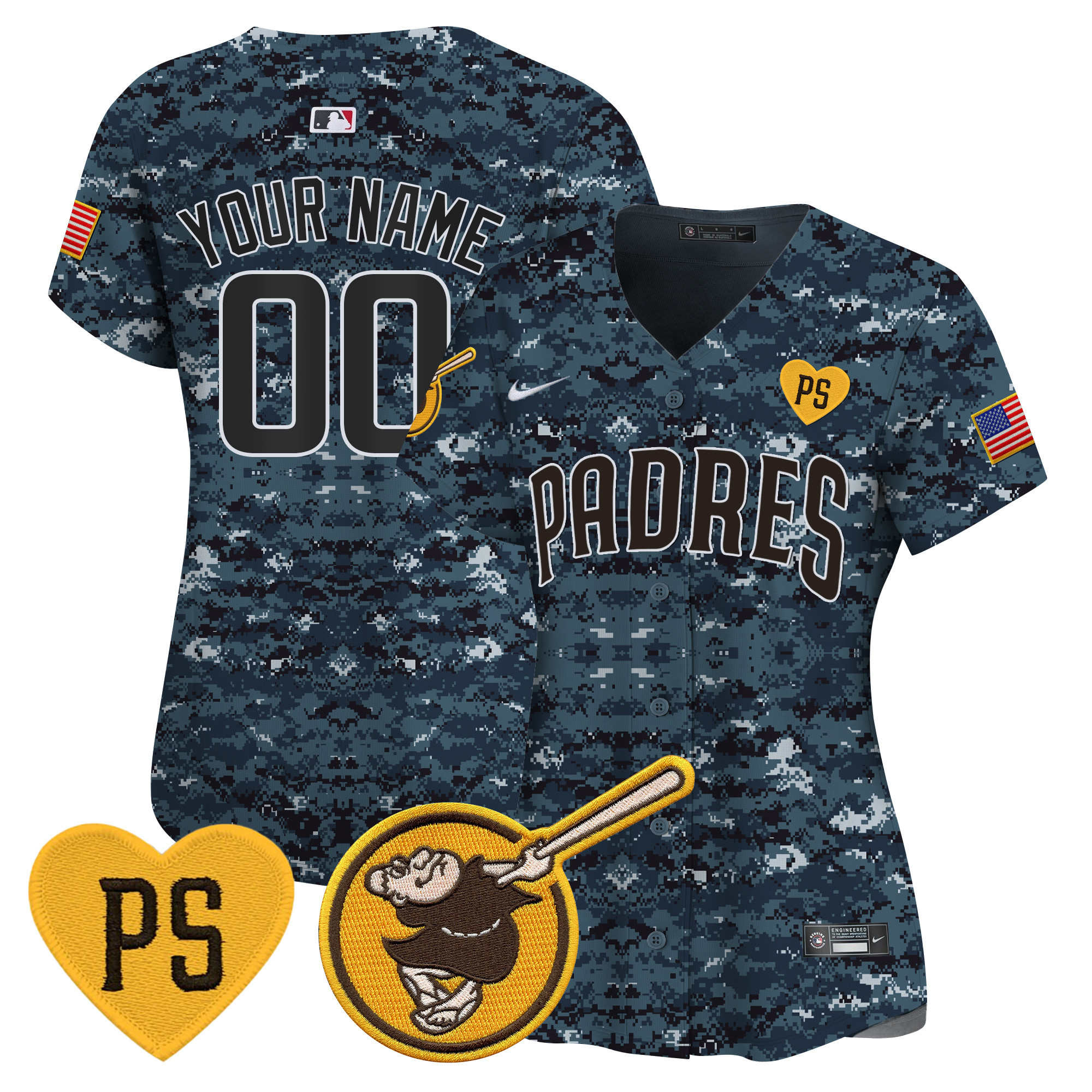 Padres USMC Alternate Vapor Premier Limited Custom Jersey – All Stitched
