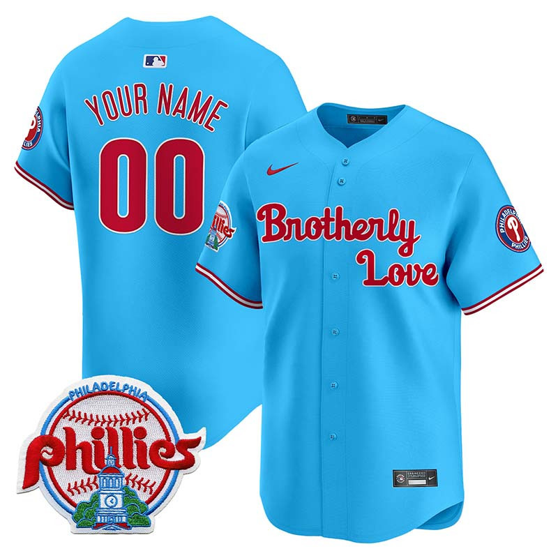 Phillies Brotherly Love Vapor Premier Limited Custom Jersey - All Stitched
