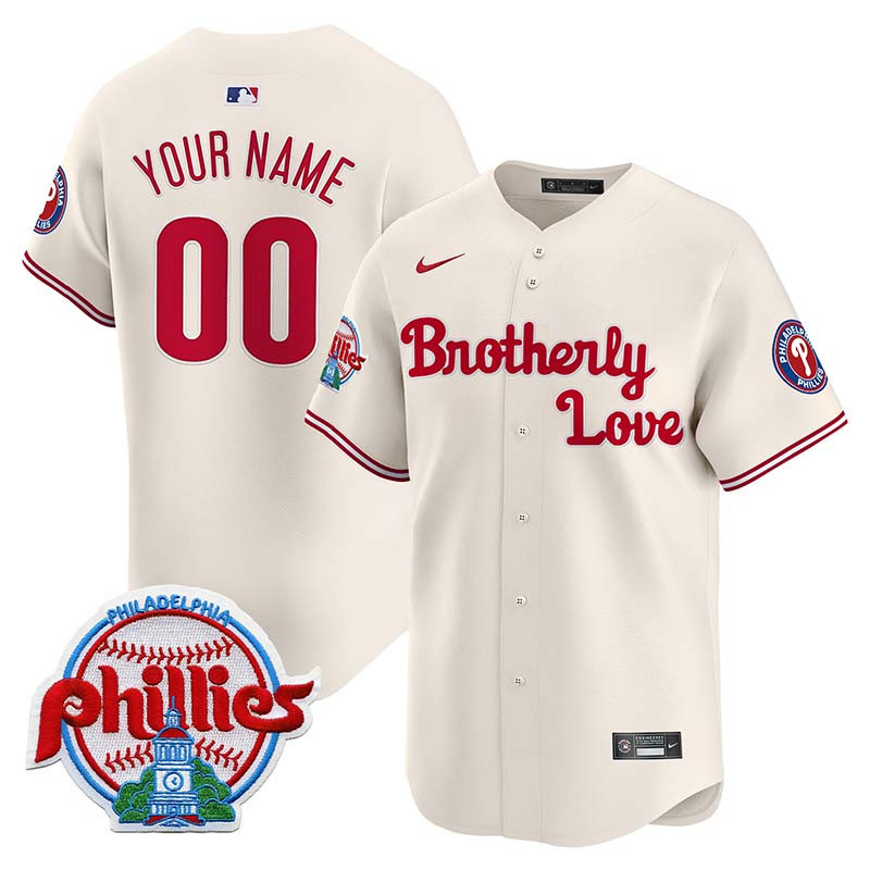 Phillies Brotherly Love Vapor Premier Limited Custom Jersey - All Stitched