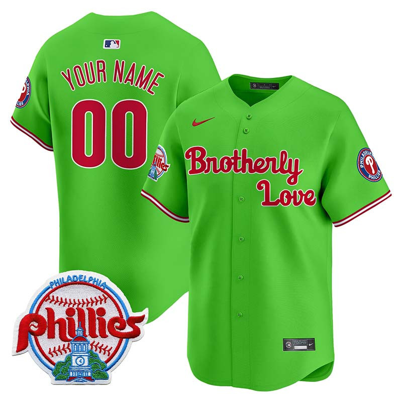Phillies Brotherly Love Vapor Premier Limited Custom Jersey - All Stitched