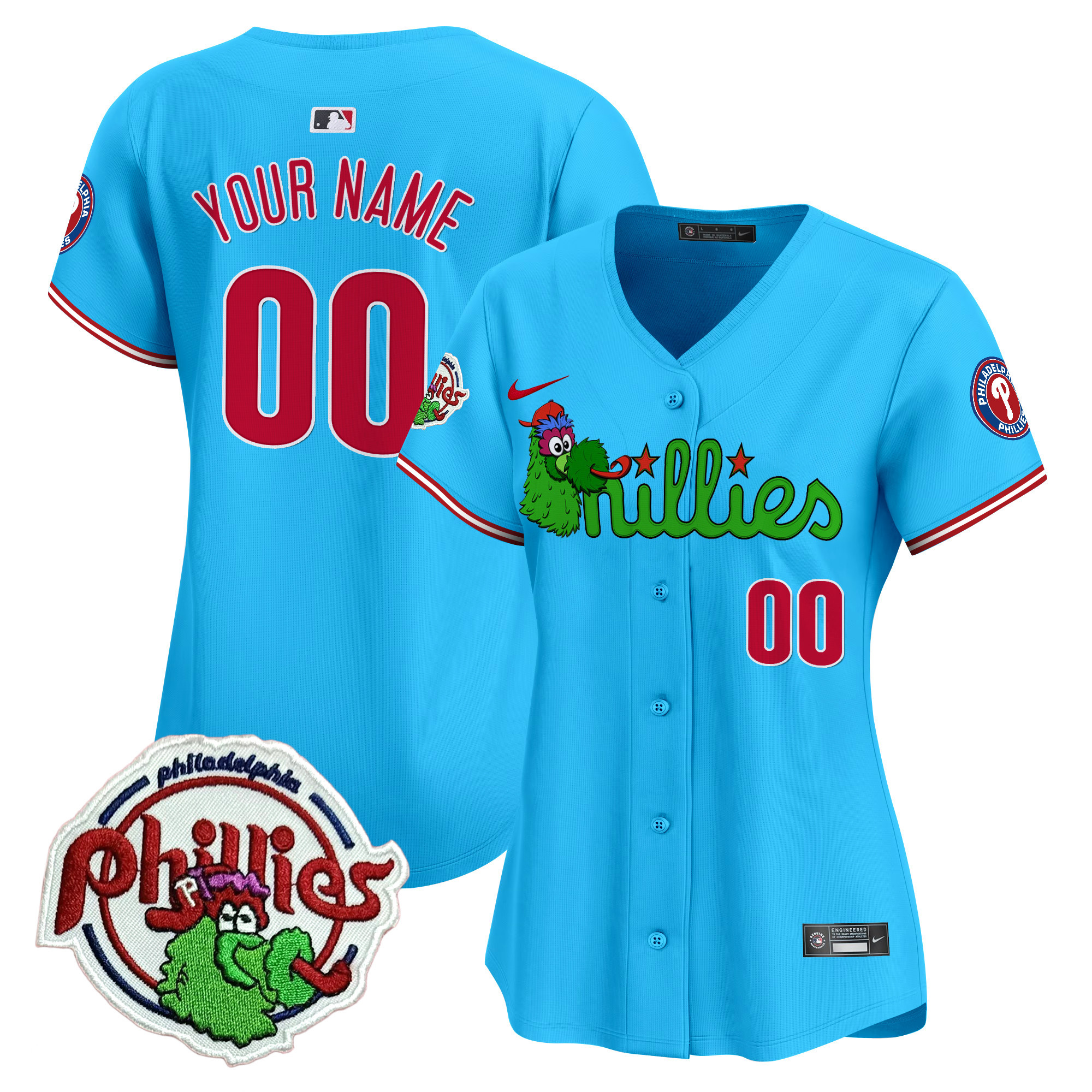 Phillies Phanatic Patch Vapor Premier Limited Custom Jersey V3 - All Stitched
