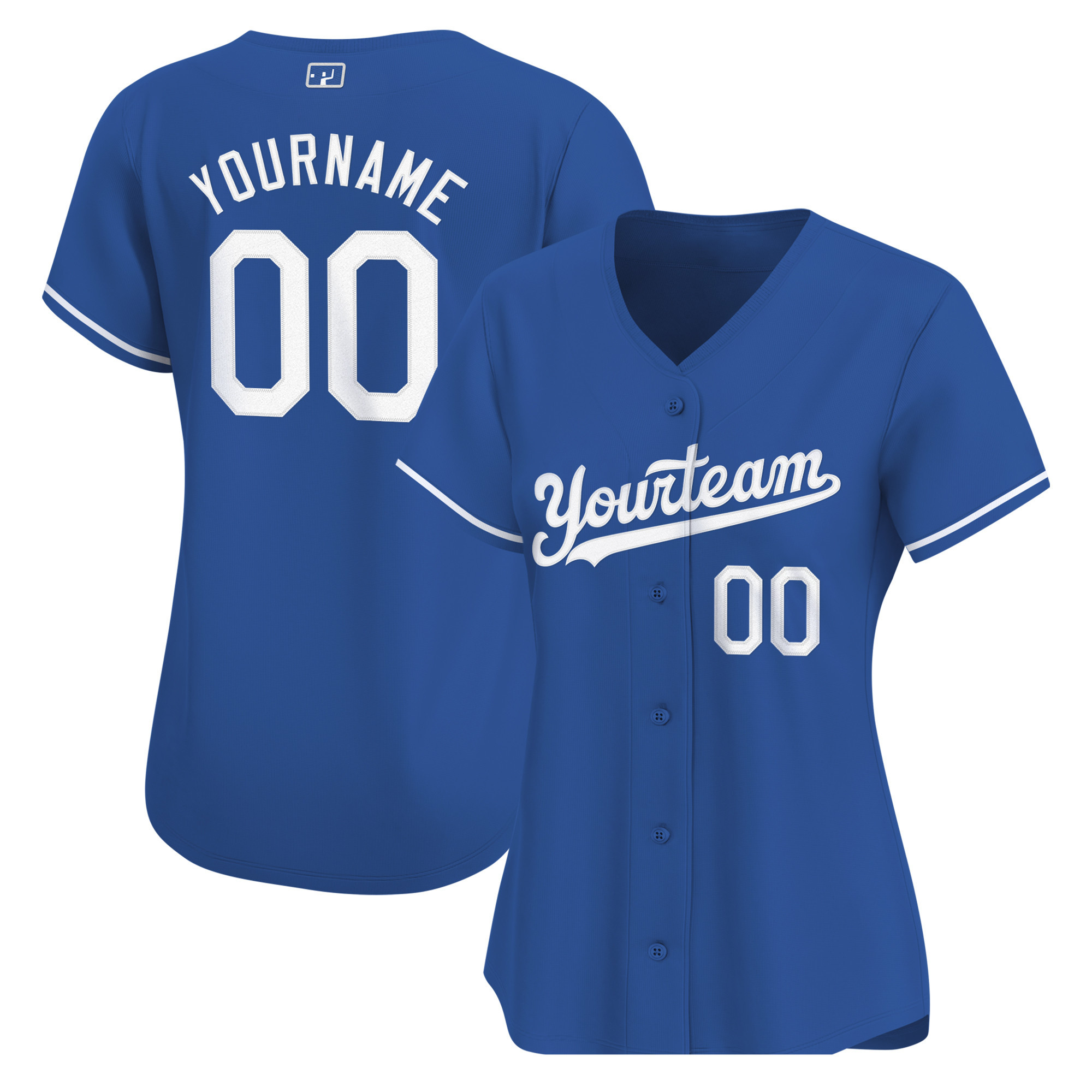 Royal-White Custom Baseball Jersey