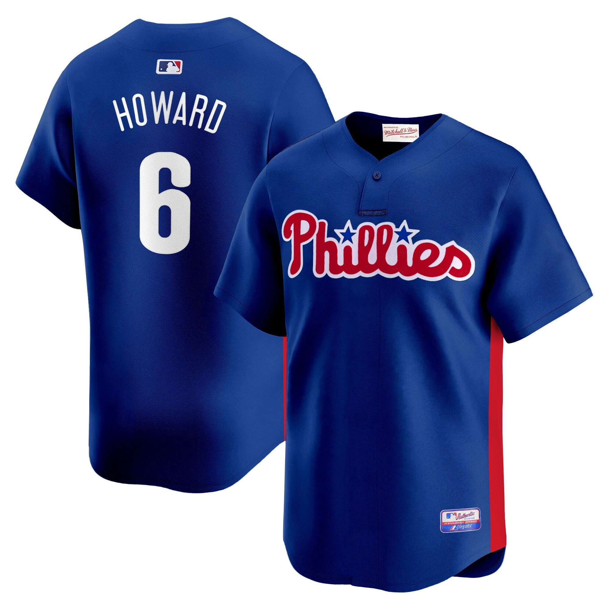 Ryan Howard Philadelphia Phillies Mitchell & Ness Cooperstown Jersey - All Stitched
