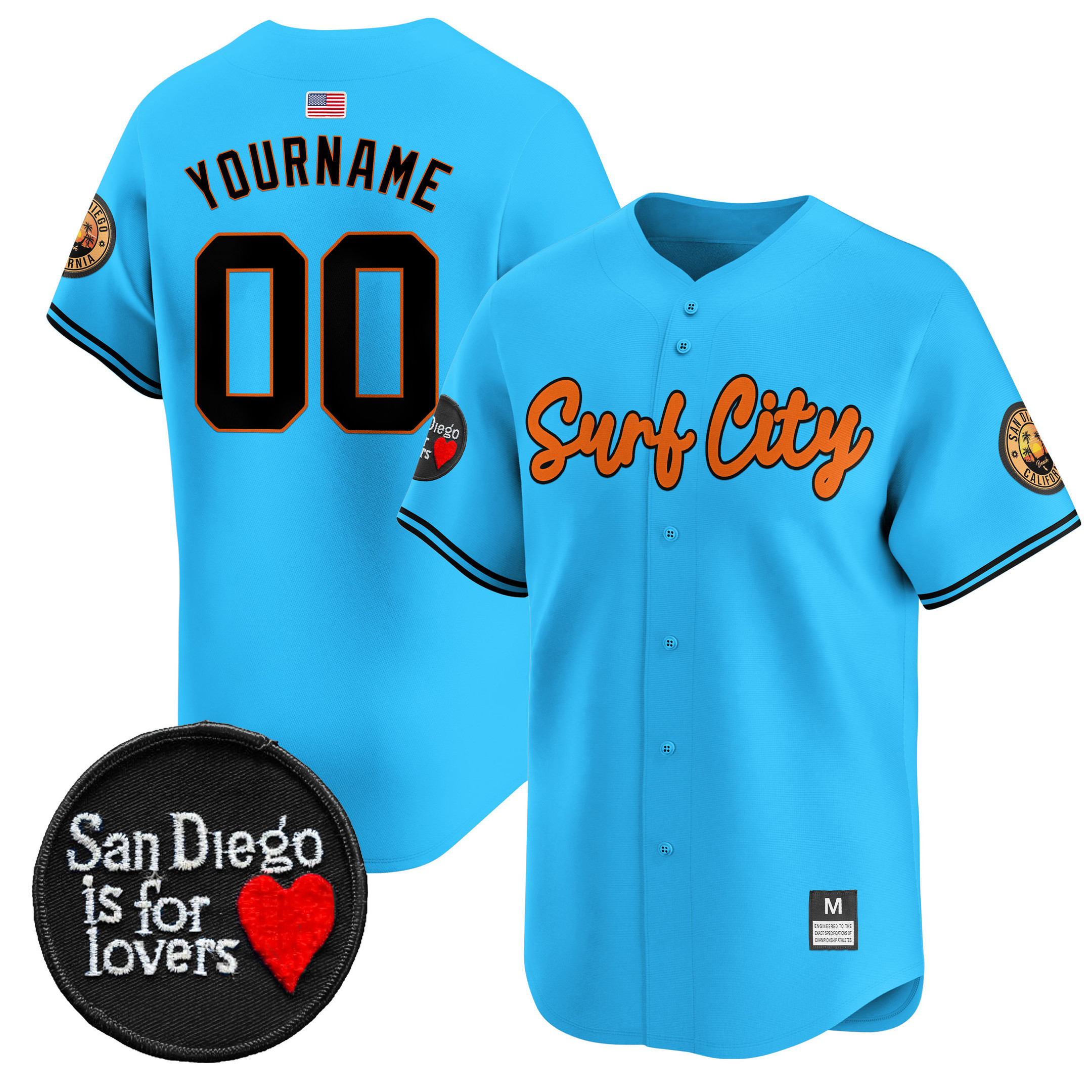 San Diego Is For Lovers Patch Vapor Premier Limited Jersey - All Stitched