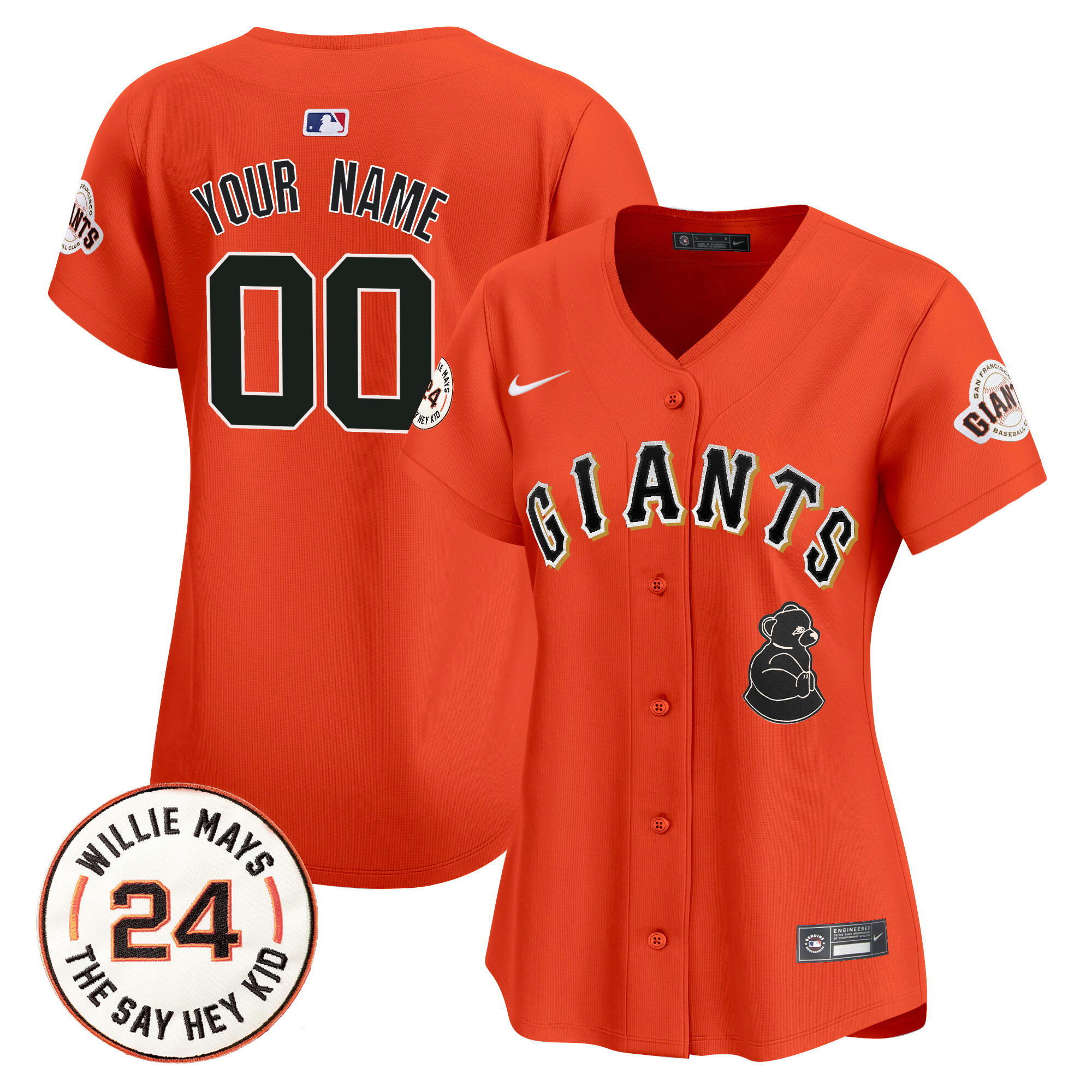 San Francisco Giants 2024 Willie Mays Patch Vapor Premier Limited Custom Jersey V4 - All Stitched