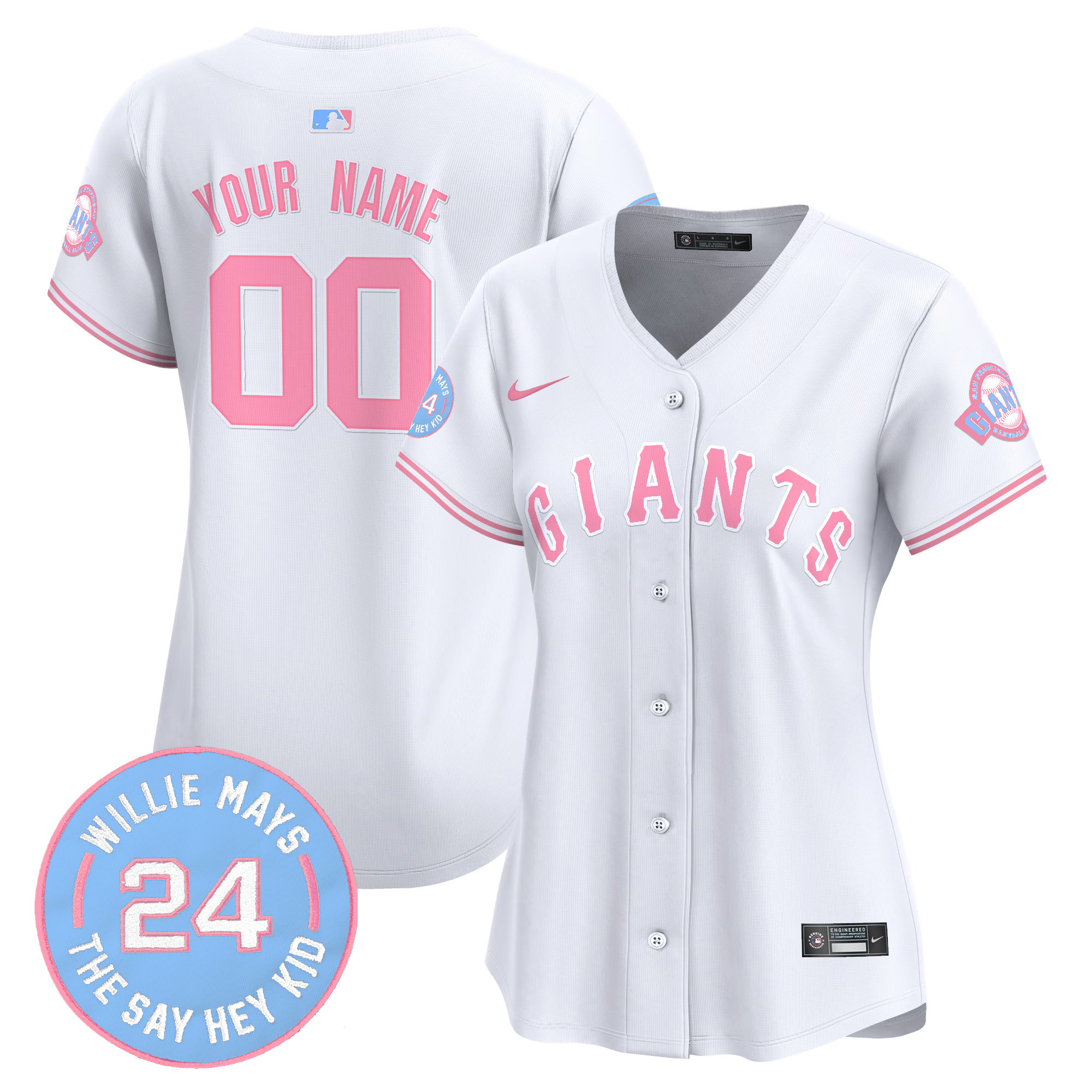 San Francisco Giants Bubblegum Pink Vapor Premier Limited Custom Jersey - All Stitched