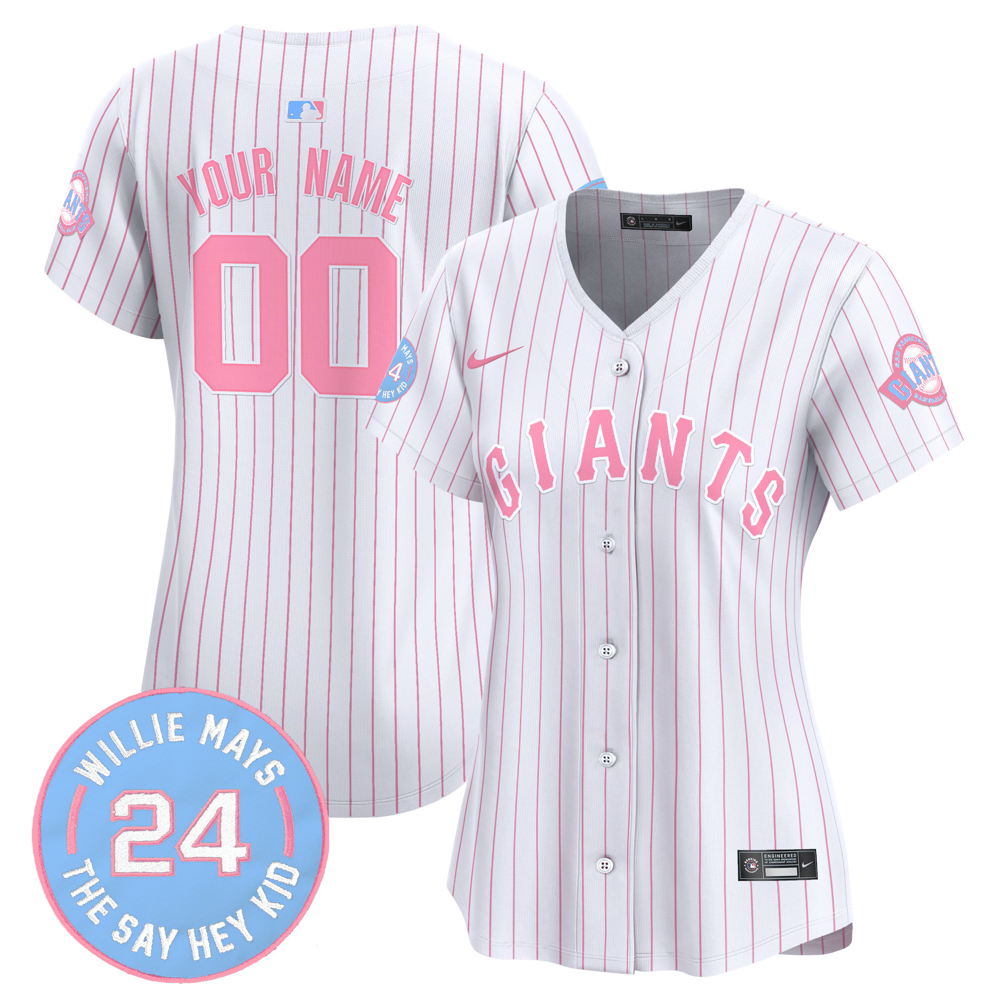 San Francisco Giants Bubblegum Pink Vapor Premier Limited Custom Jersey - All Stitched