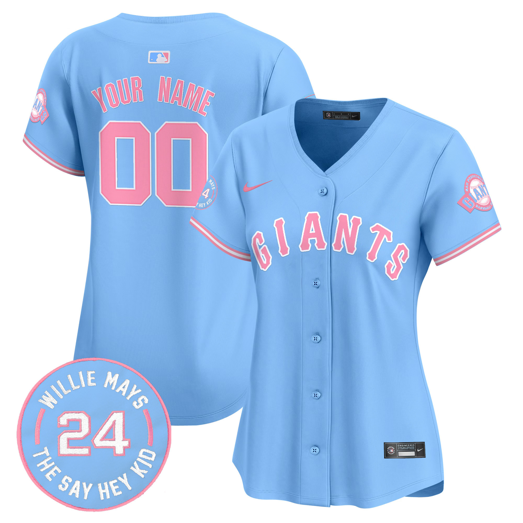 San Francisco Giants Bubblegum Pink Vapor Premier Limited Custom Jersey - All Stitched