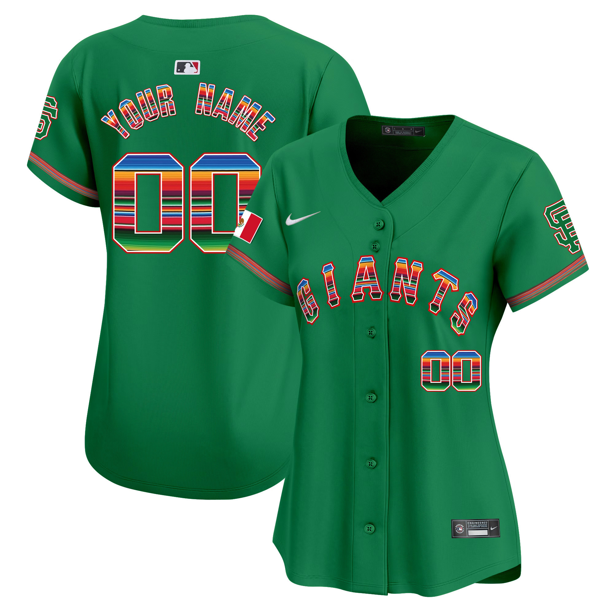 San Francisco Giants Mexico Vapor Premier Limited Custom Jersey - All Stitched