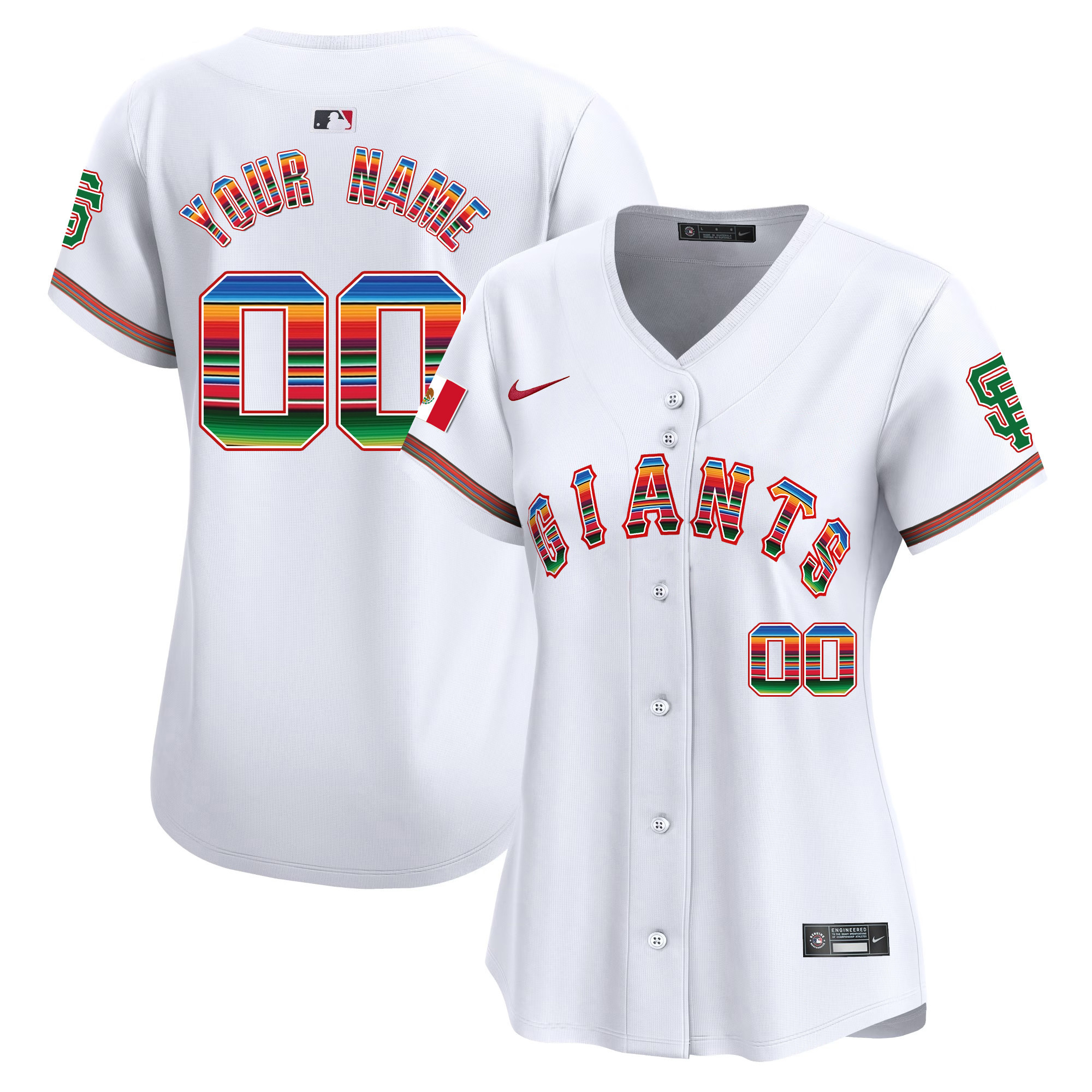 San Francisco Giants Mexico Vapor Premier Limited Custom Jersey - All Stitched