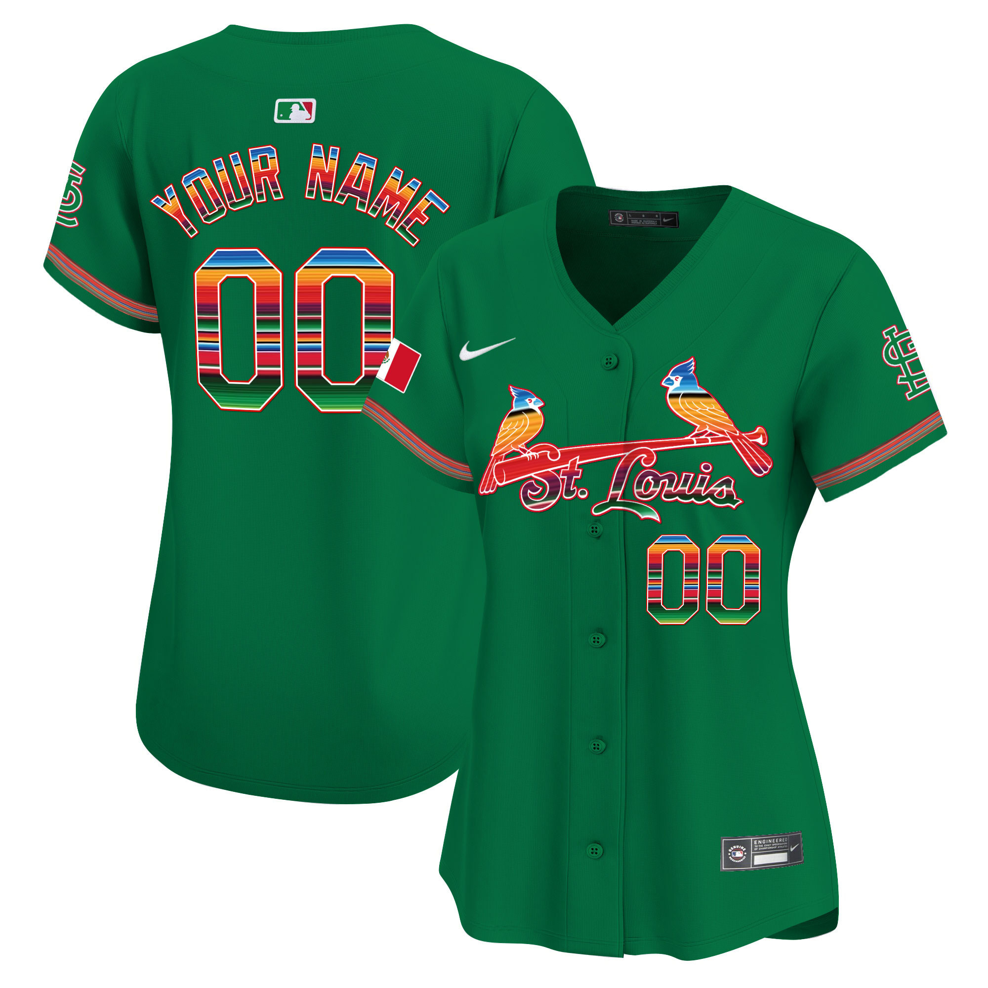St. Louis Cardinals Mexico Vapor Premier Limited Custom Jersey - All Stitched