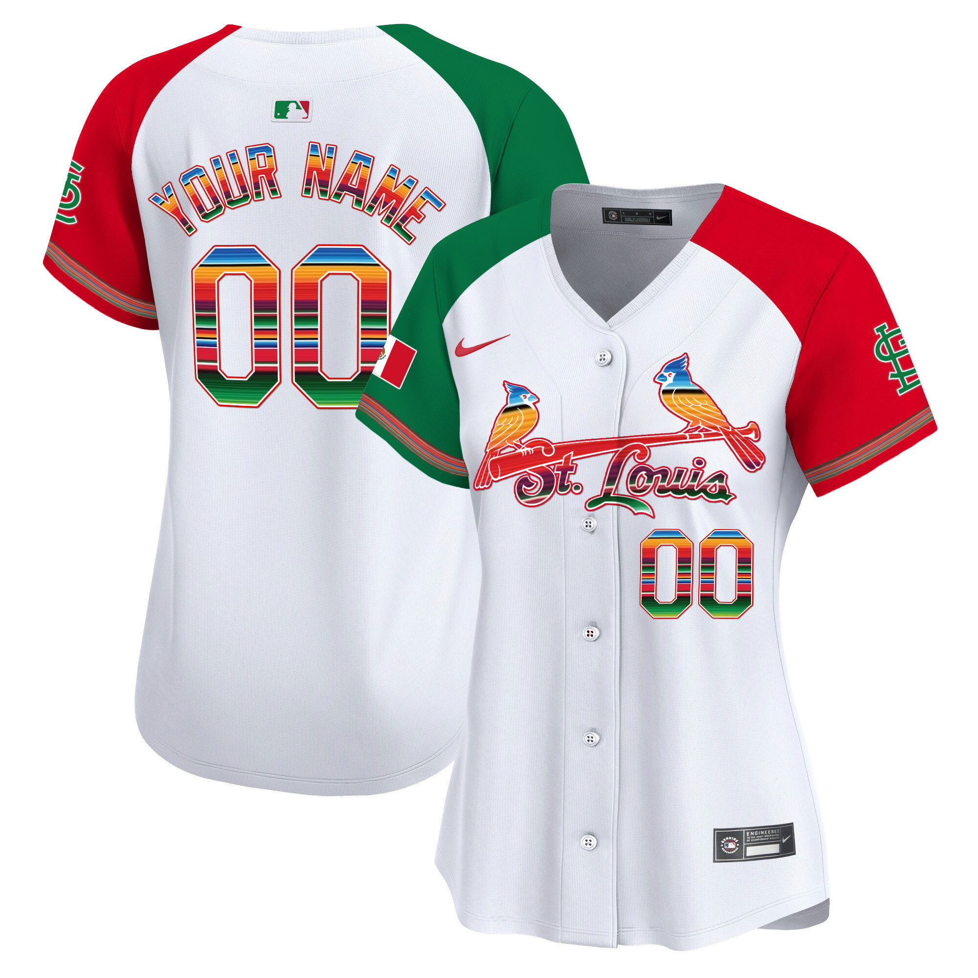 St. Louis Cardinals Mexico Vapor Premier Limited Custom Jersey - All Stitched