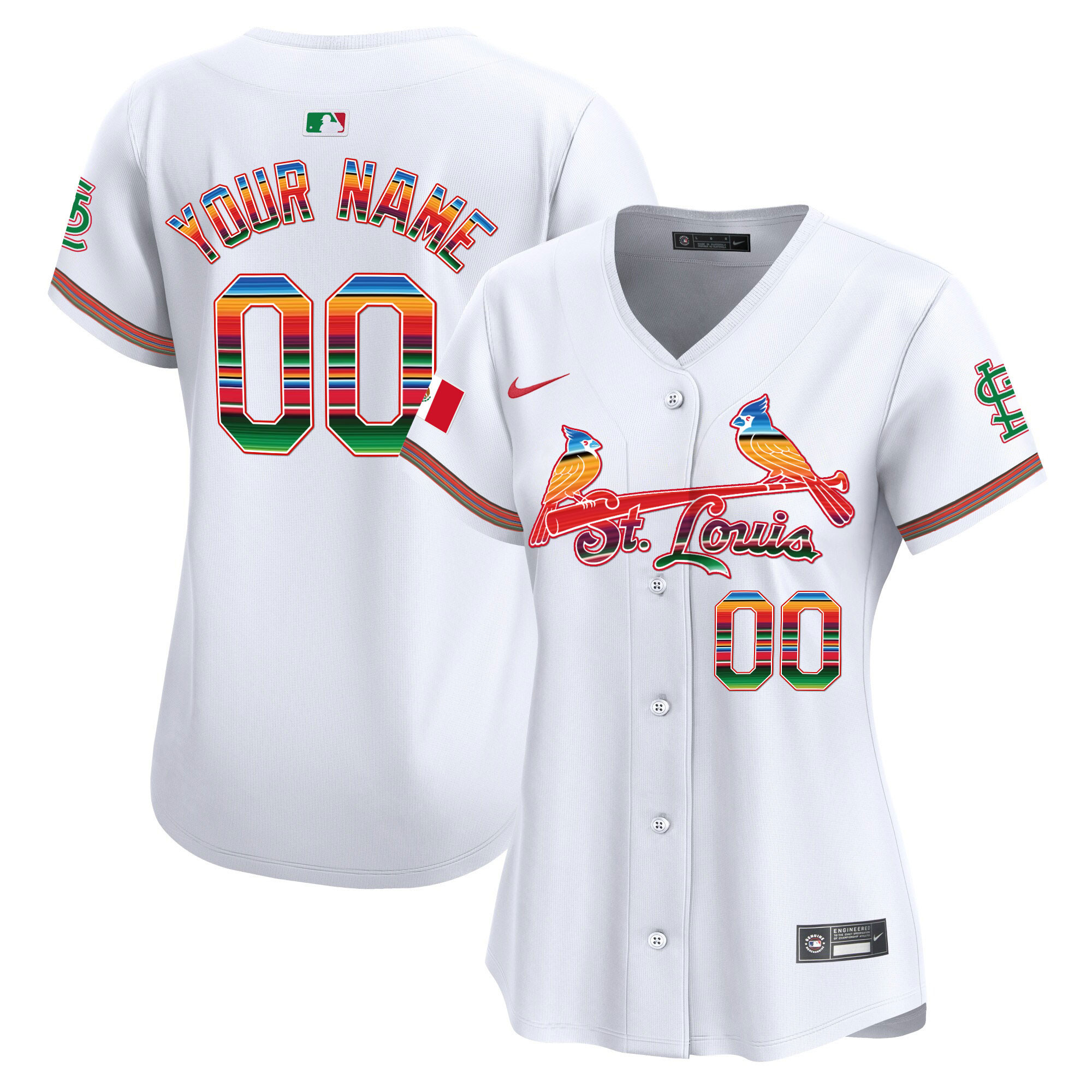 St. Louis Cardinals Mexico Vapor Premier Limited Custom Jersey - All Stitched